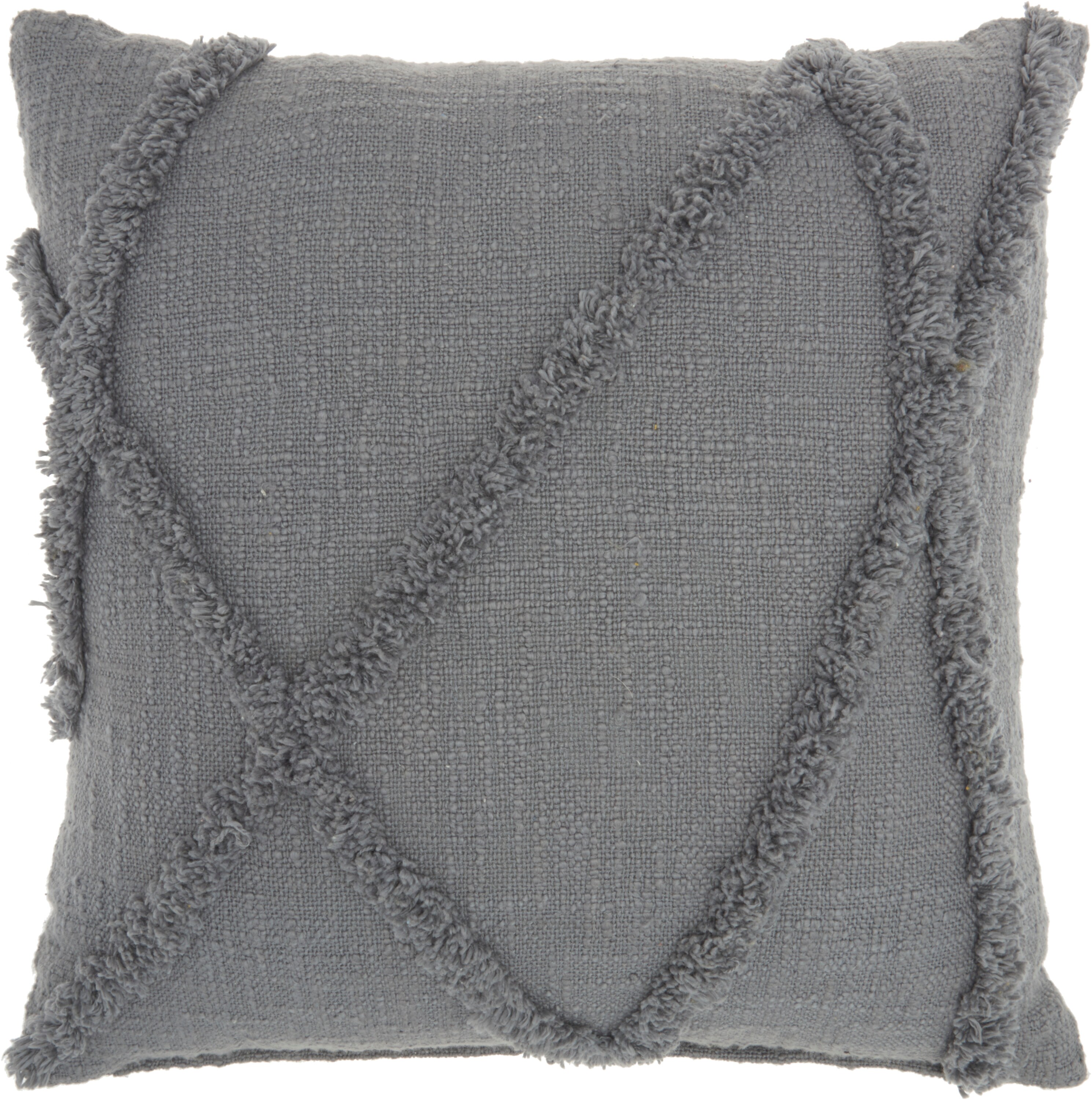 Mina Victory 18-in x 18-in Grey Square Indoor Decorative Pillow #798019071417