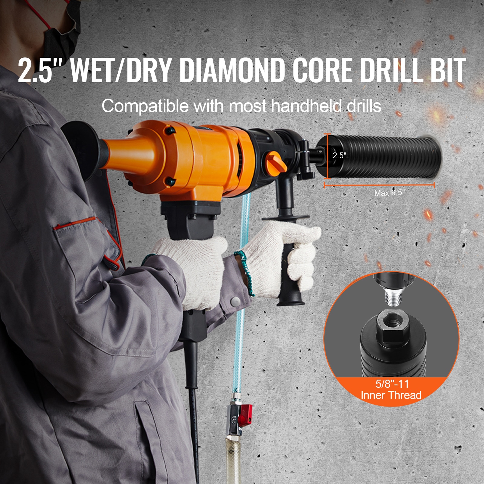VEVOR SCJGSQXZTGSS00625V0 Cement-Masonry-Drill-Bits - View #2