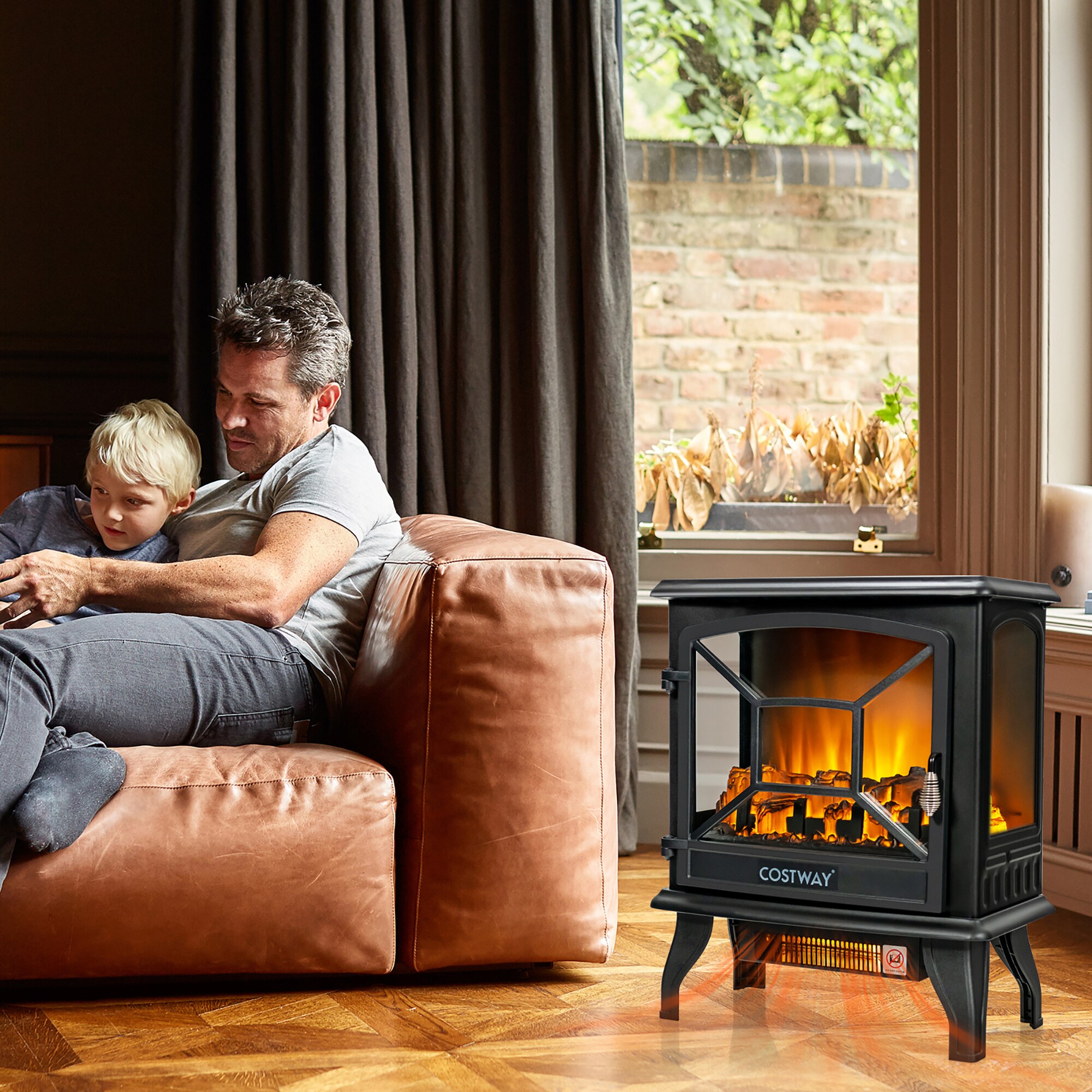 Costway SWL00004 Electric-Fireplaces - View #4