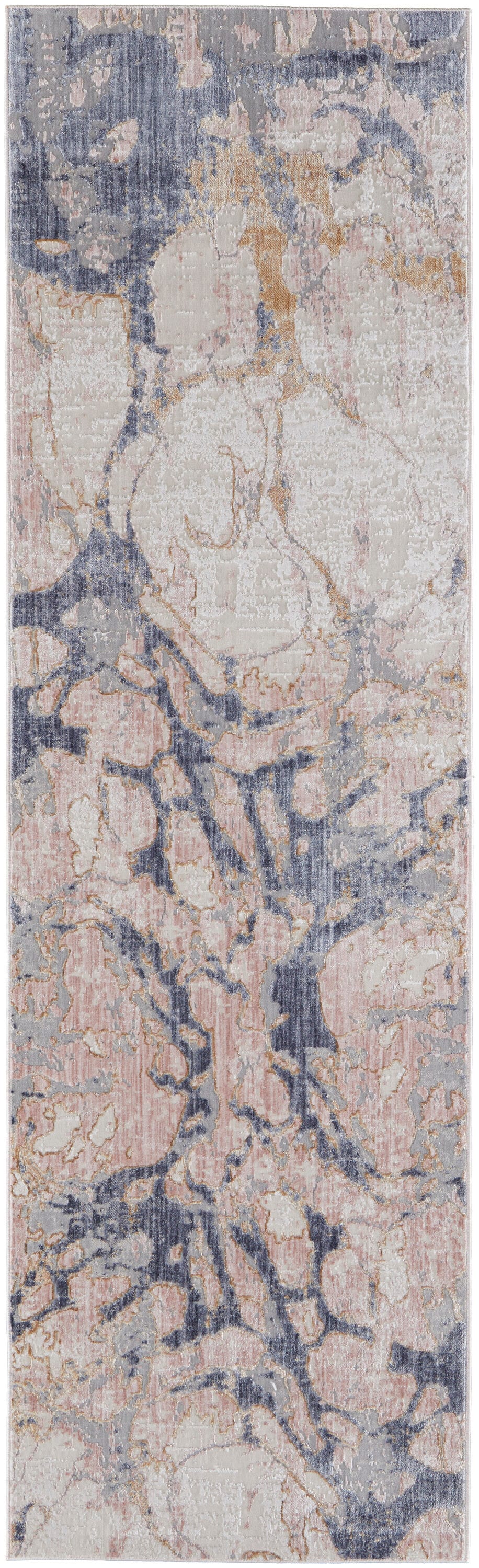 Room Envy LAIR39G8BLUMLTI3E 3 x 12 (ft) Loomed Polyester Tan/Blue Rectangular Indoor Abstract Runner rug