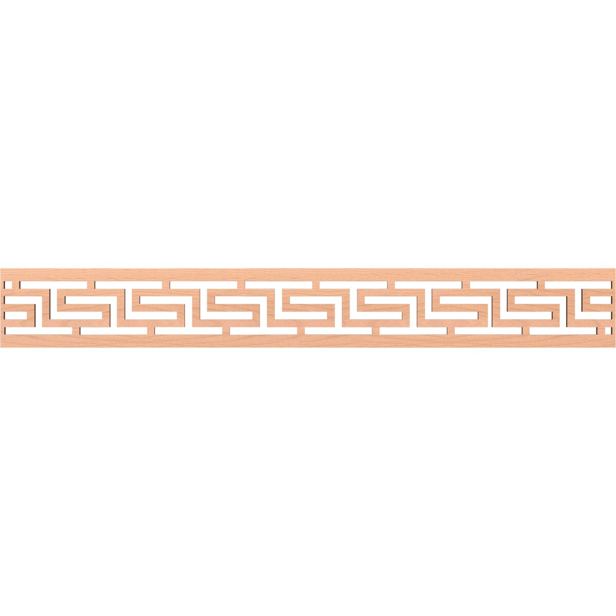 Ekena Millwork MLDA06X46TULAL Tulum Fretwork Flat Trim 6-in x 3.86-ft Alder Brown Unfinished 2155804 Pierced Wall Panel Moulding