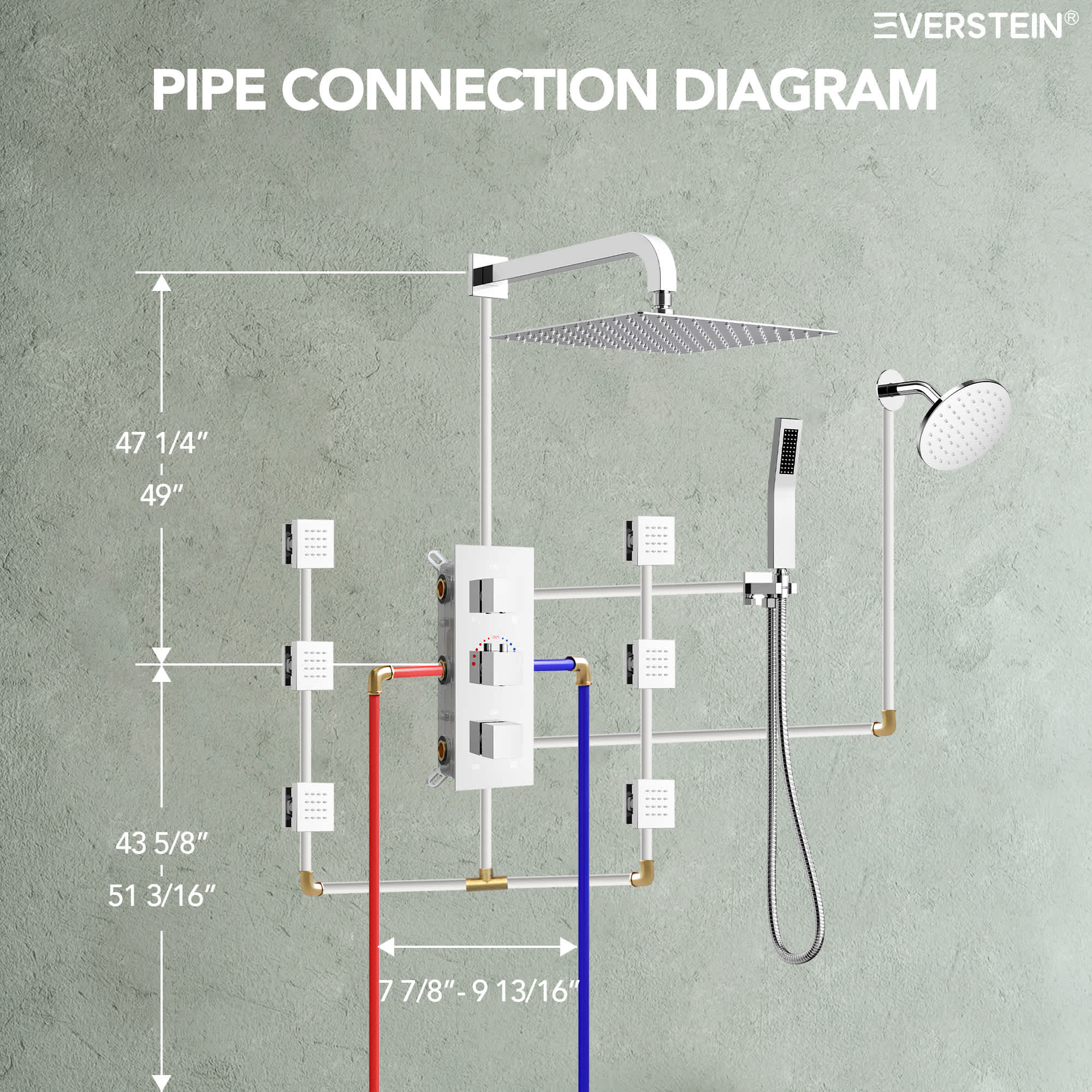 EVERSTEIN SFS-1017-CH12 Tub-Shower-Faucets - View #11