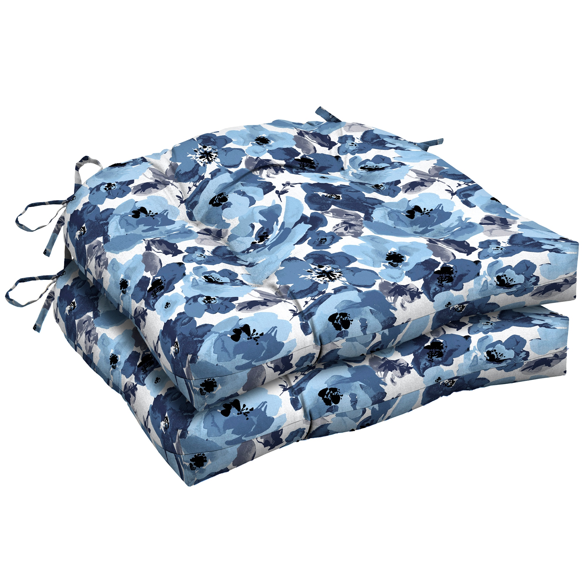 blue floral patio cushions