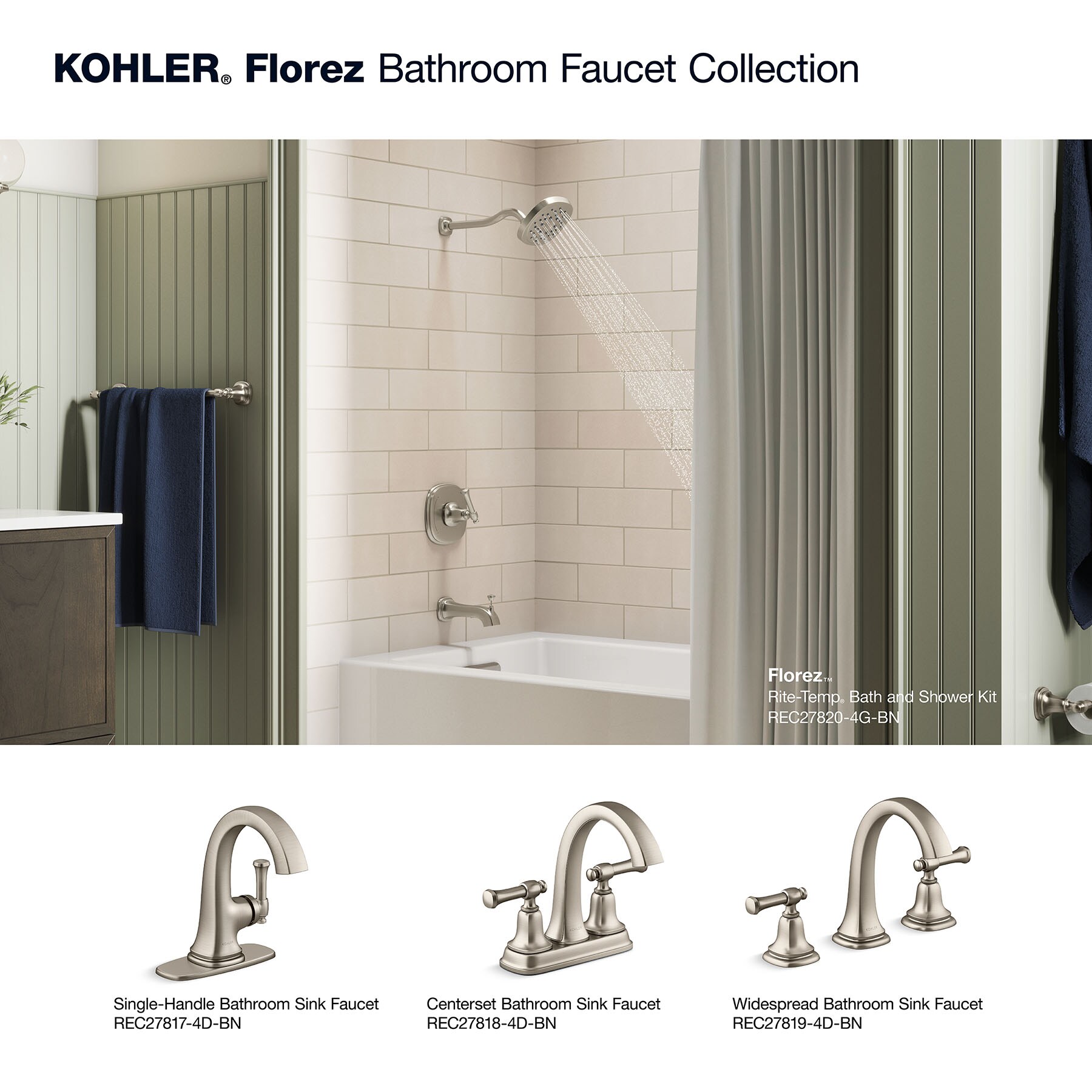 KOHLER REC27820-4G-BN Tub-Shower-Faucets - View #5