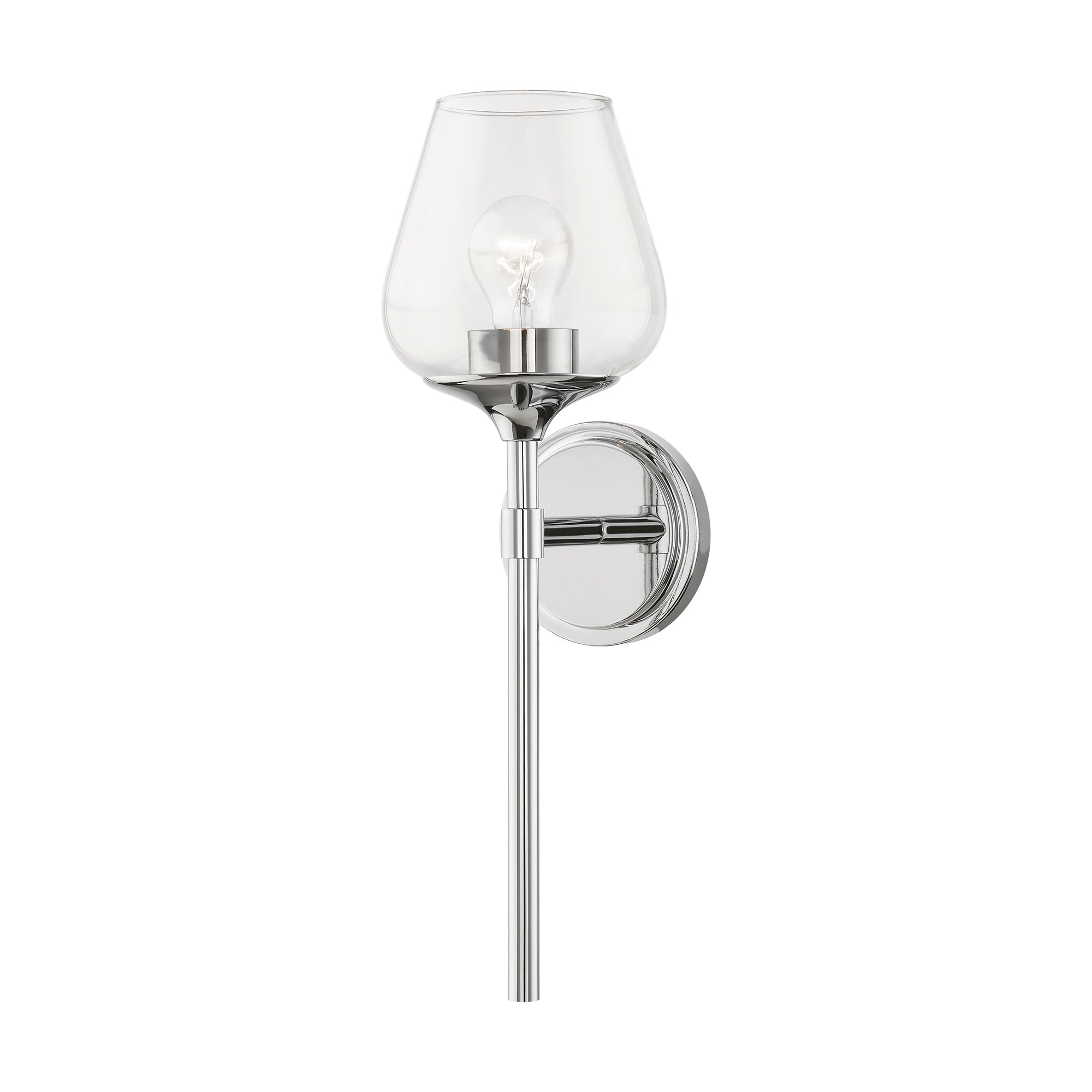 Livex Lighting 17471-05 Willow 5.75-in W 1 -Light Polished Chrome Transitional Wall Sconce