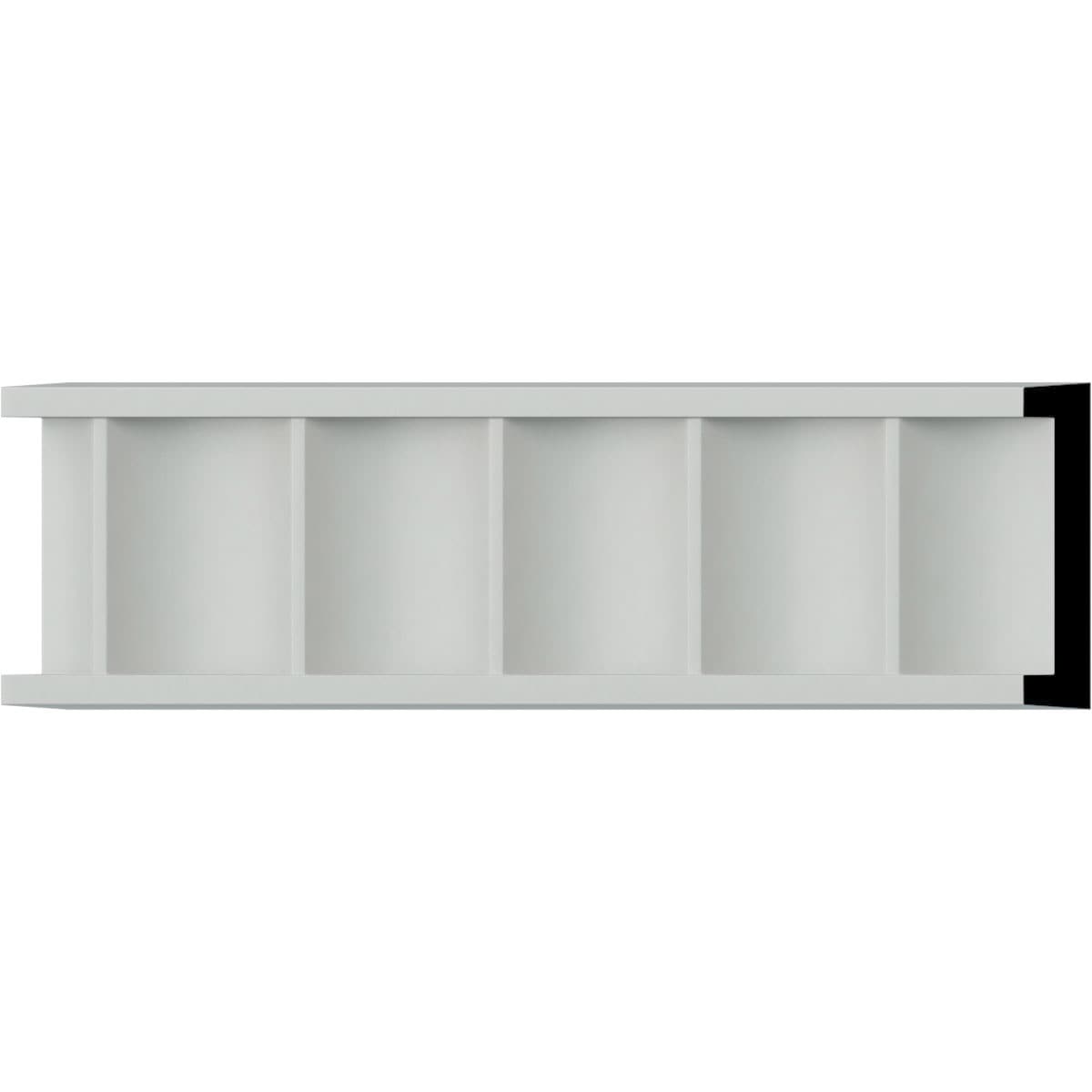 Ekena Millwork CHA03X01LY-CASE-8 Lyon Fluted 5/8-in x 3-in x 7-ft 10-1/2-in Primed Polyurethane Chair Rail Moulding 8 -Pack