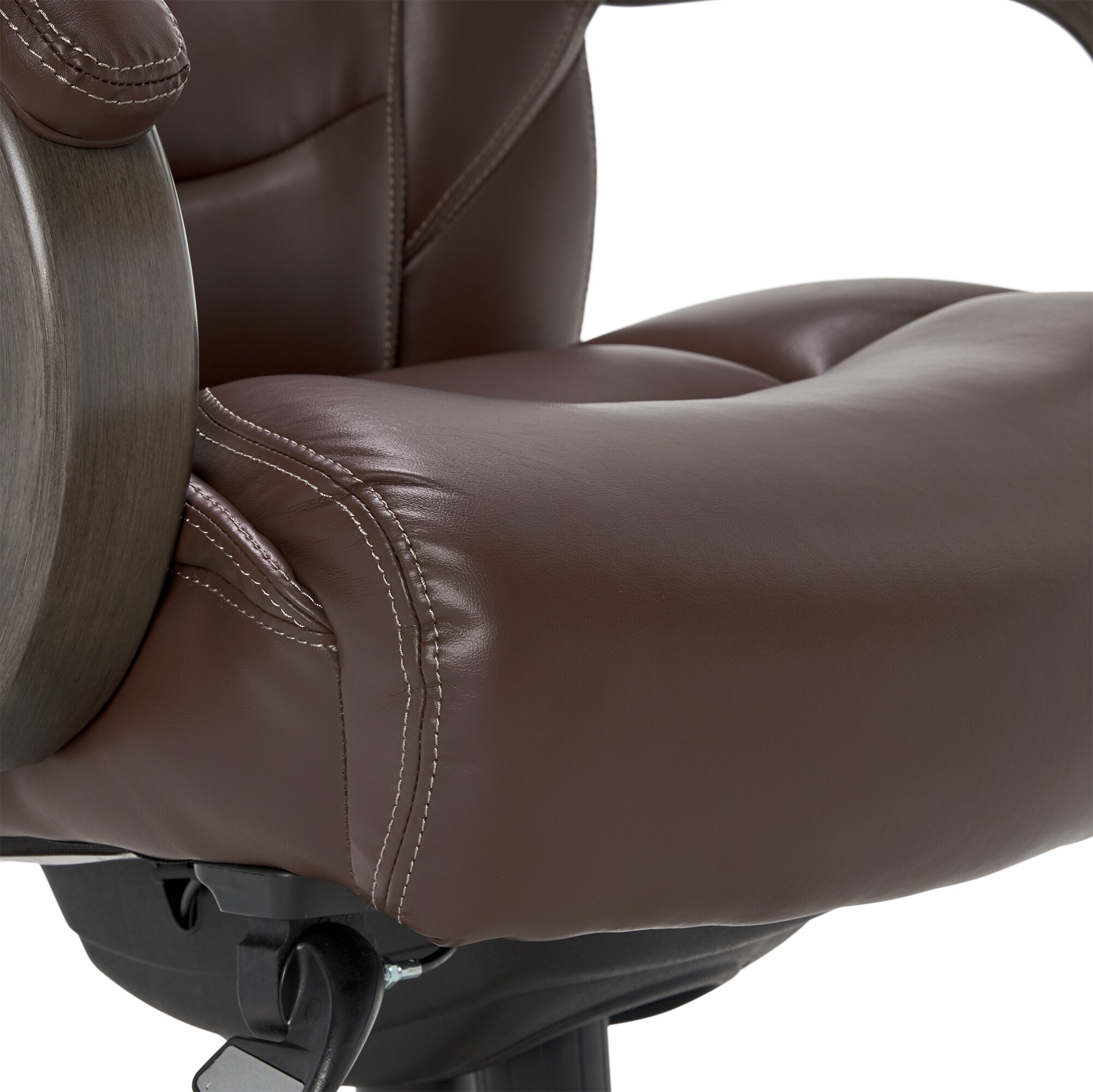 Chestnut Brown High-Back Executive Leather Office Chair