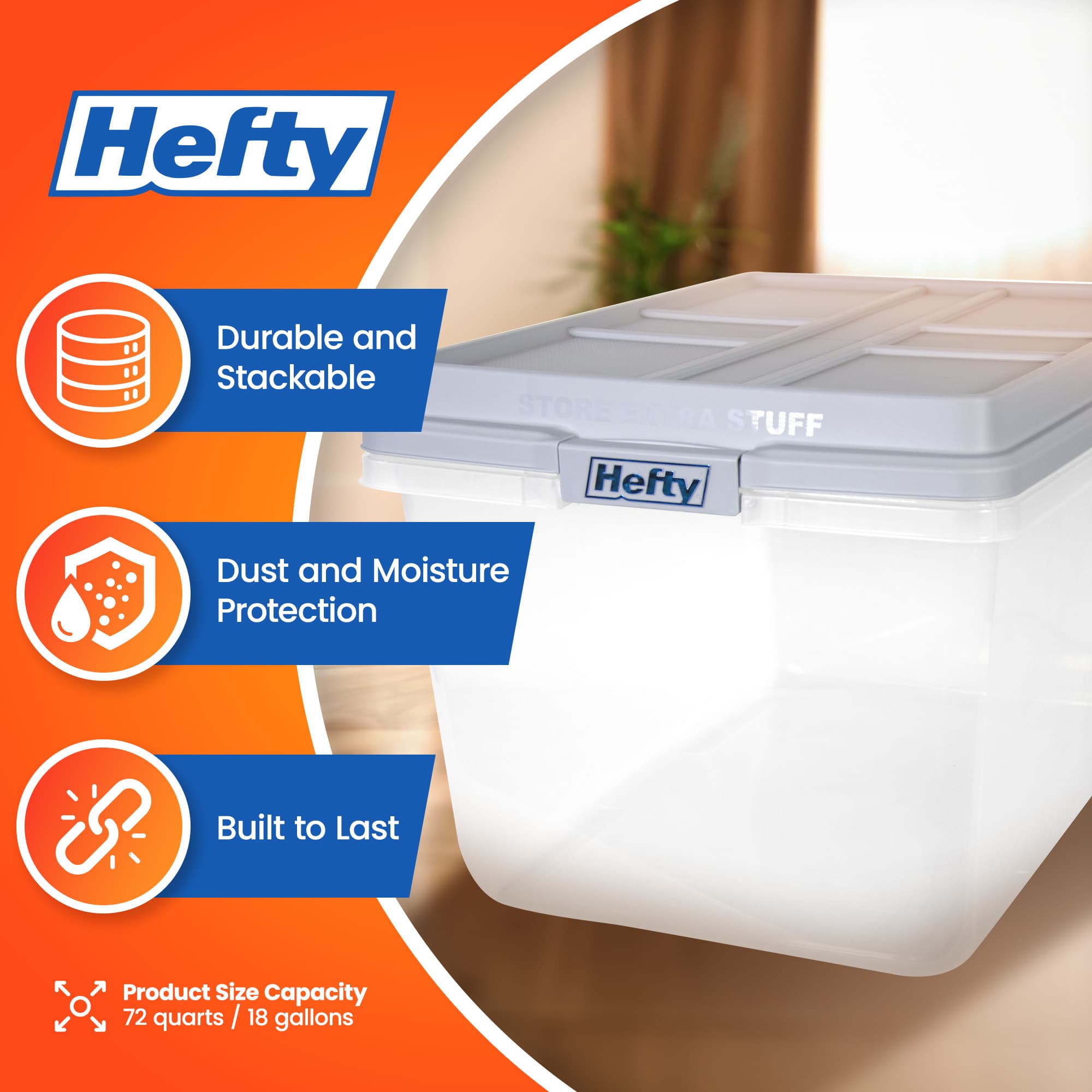 Hefty 407233 Plastic-Storage-Totes - View #2