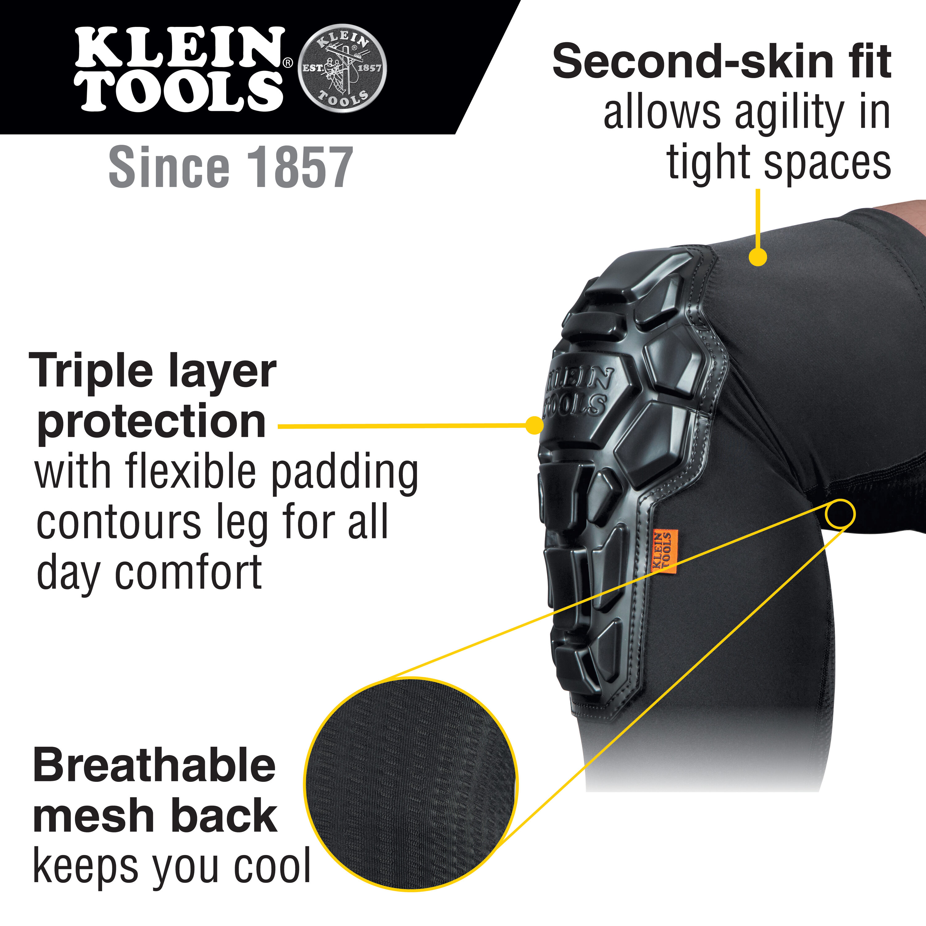 Klein Tools Heavy Duty Knee Pad Sleeves, M/L in the Knee Pads department at