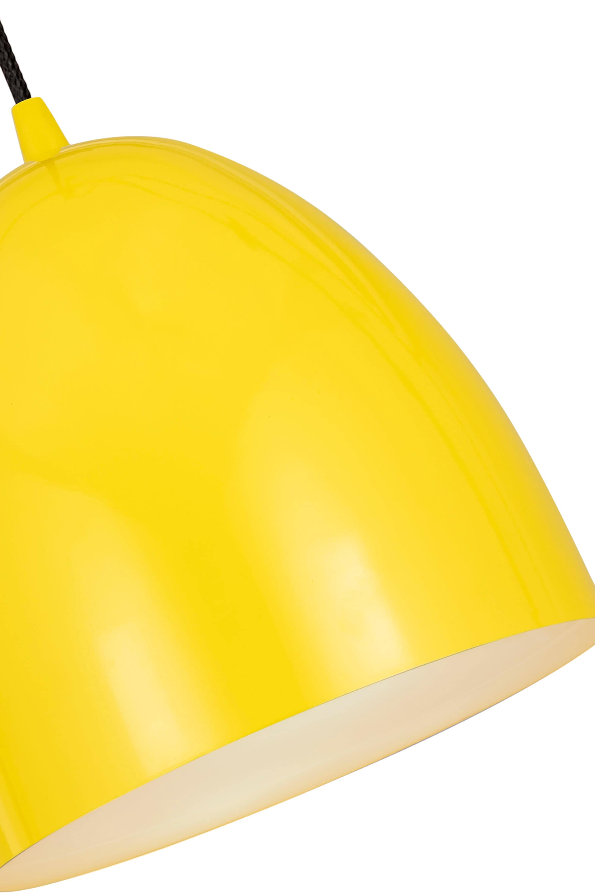 Farmhouse Chic Yellow Dome LED Pendant Light, Indoor/Outdoor