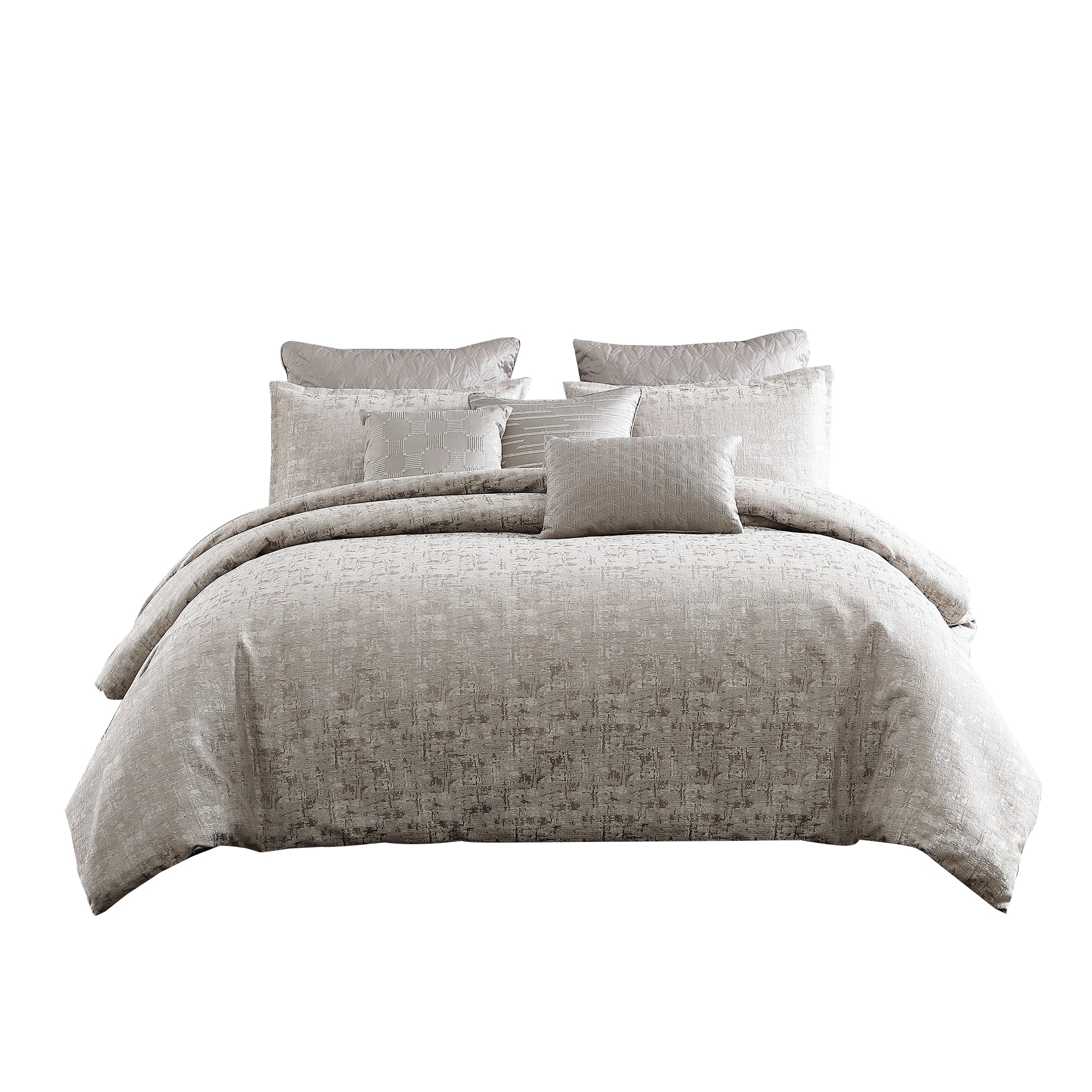 Benzara BM225157 Gray Multi King Comforter