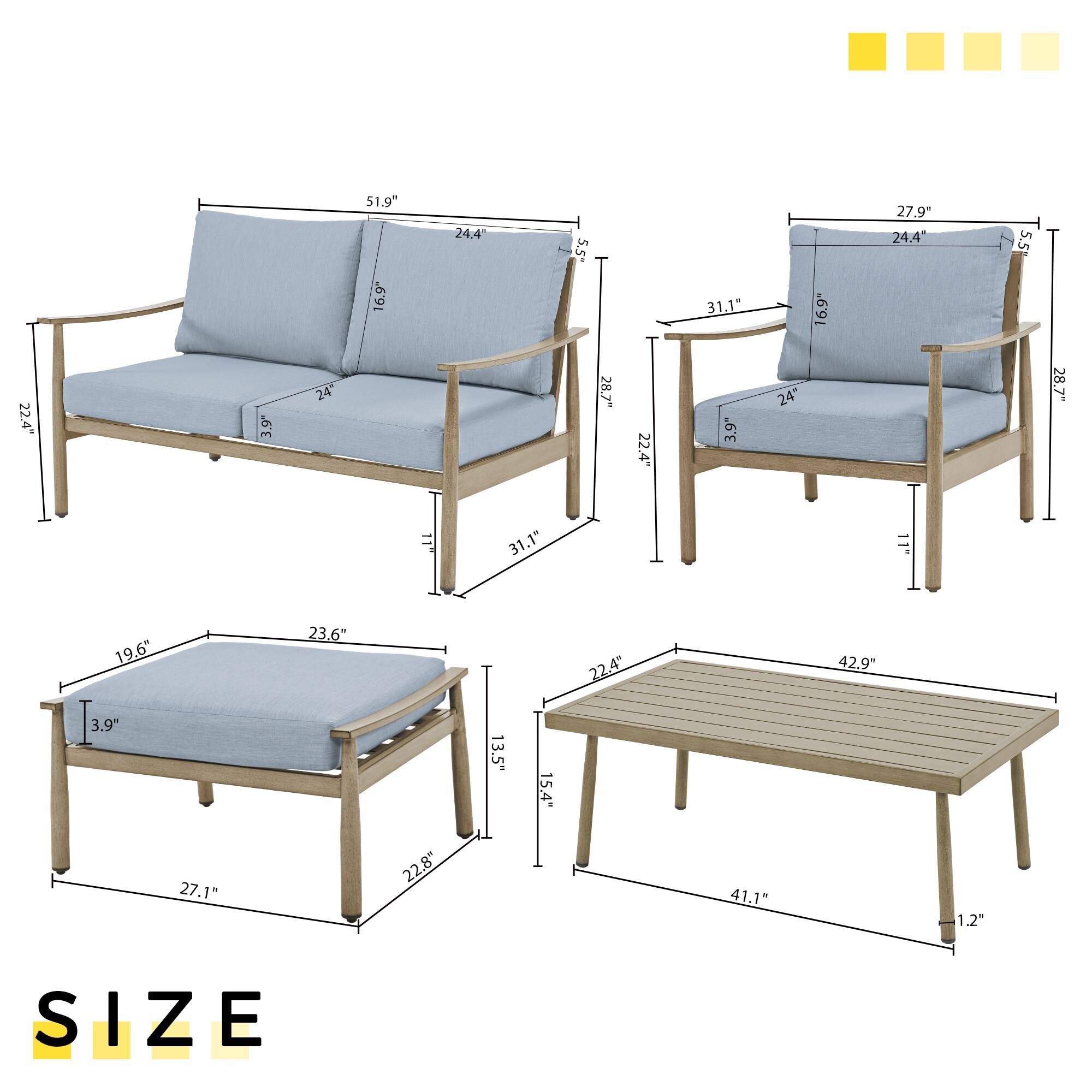 CP-SF6-ZL-B1-WL2 Patio-Conversation-Sets - View #2