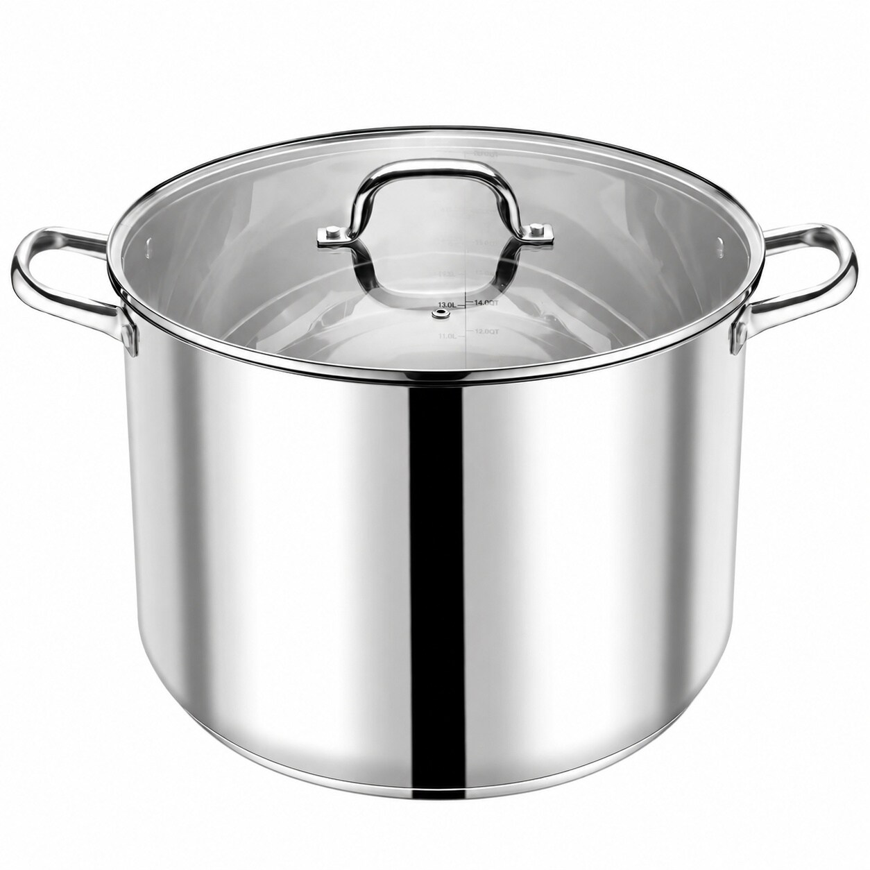 Aoibox  24 qt Stainless Steel Stock Pot with Lid Tri Ply Bottom Large Cooking Pot for Stewing Canning and Soup
