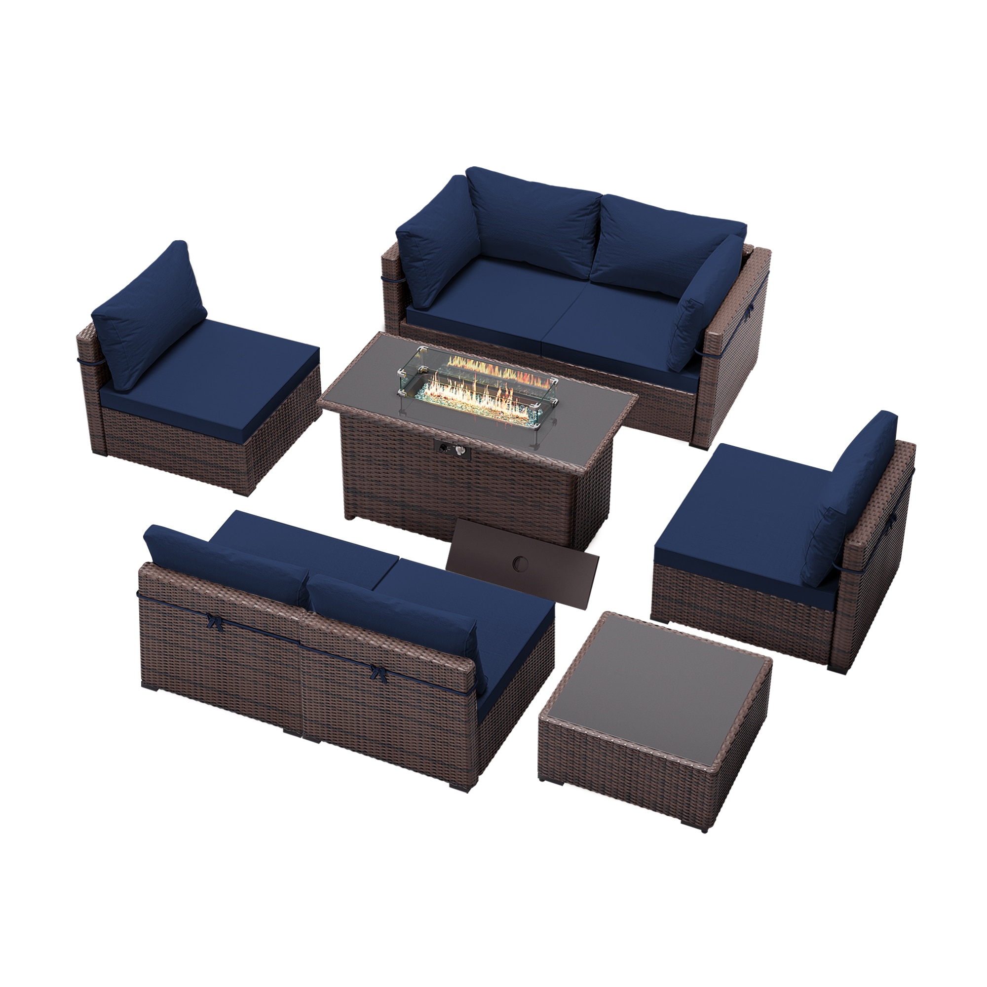 Patio Watcher TBBR-ABC43-NAVYBLUE Patio-Conversation-Sets - View #2