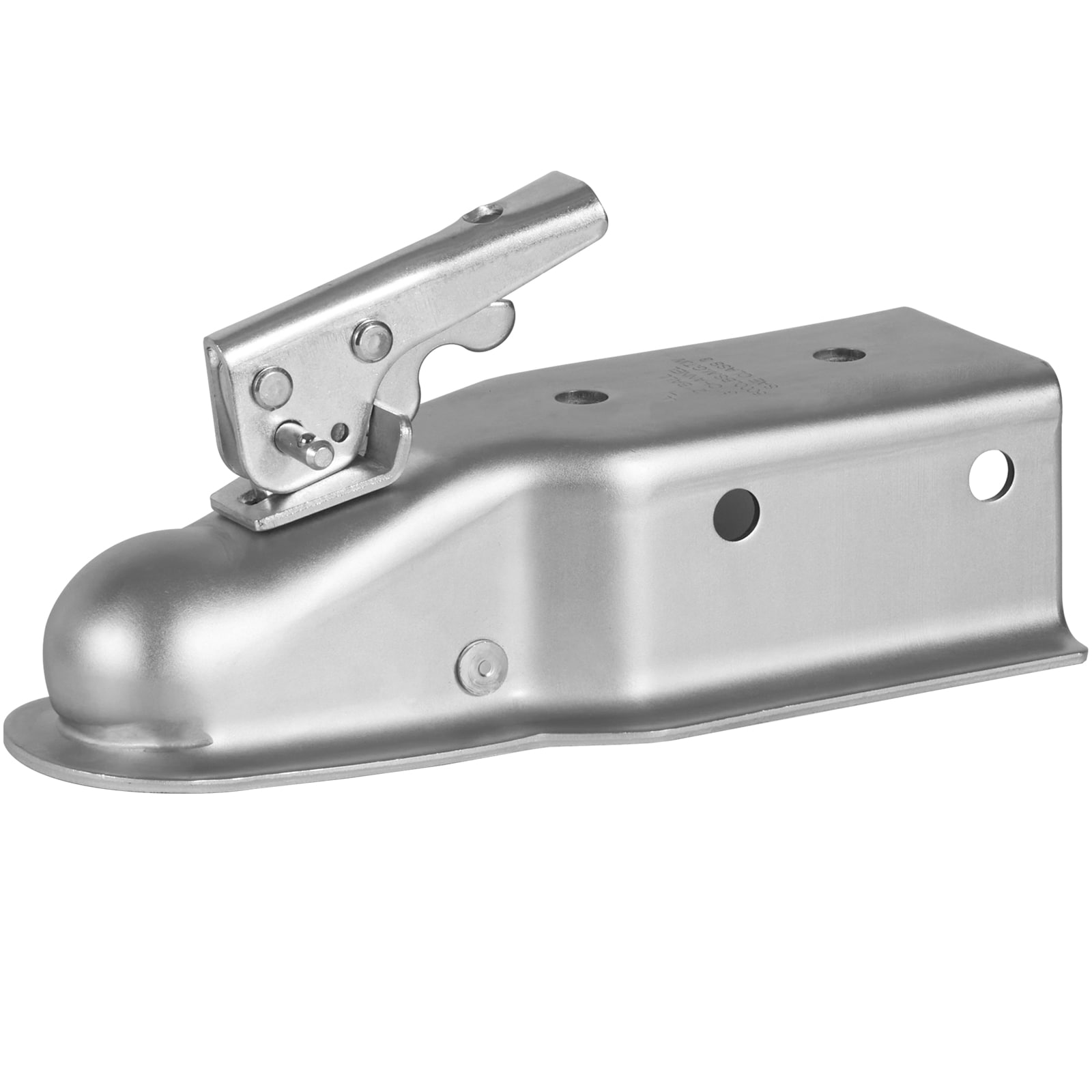 VEVOR ZXTCOHQCY230E4208V0 Straight Trailer Coupler, for 2-Inch Hitch Ball, 3-Inch Channel, 5000 lbs Capacity, Heavy Duty Trailer Tongue Coupler, Ideal for Towing Station Wagons, Pickup Trucks, SUVs, Zinc Plated Surface