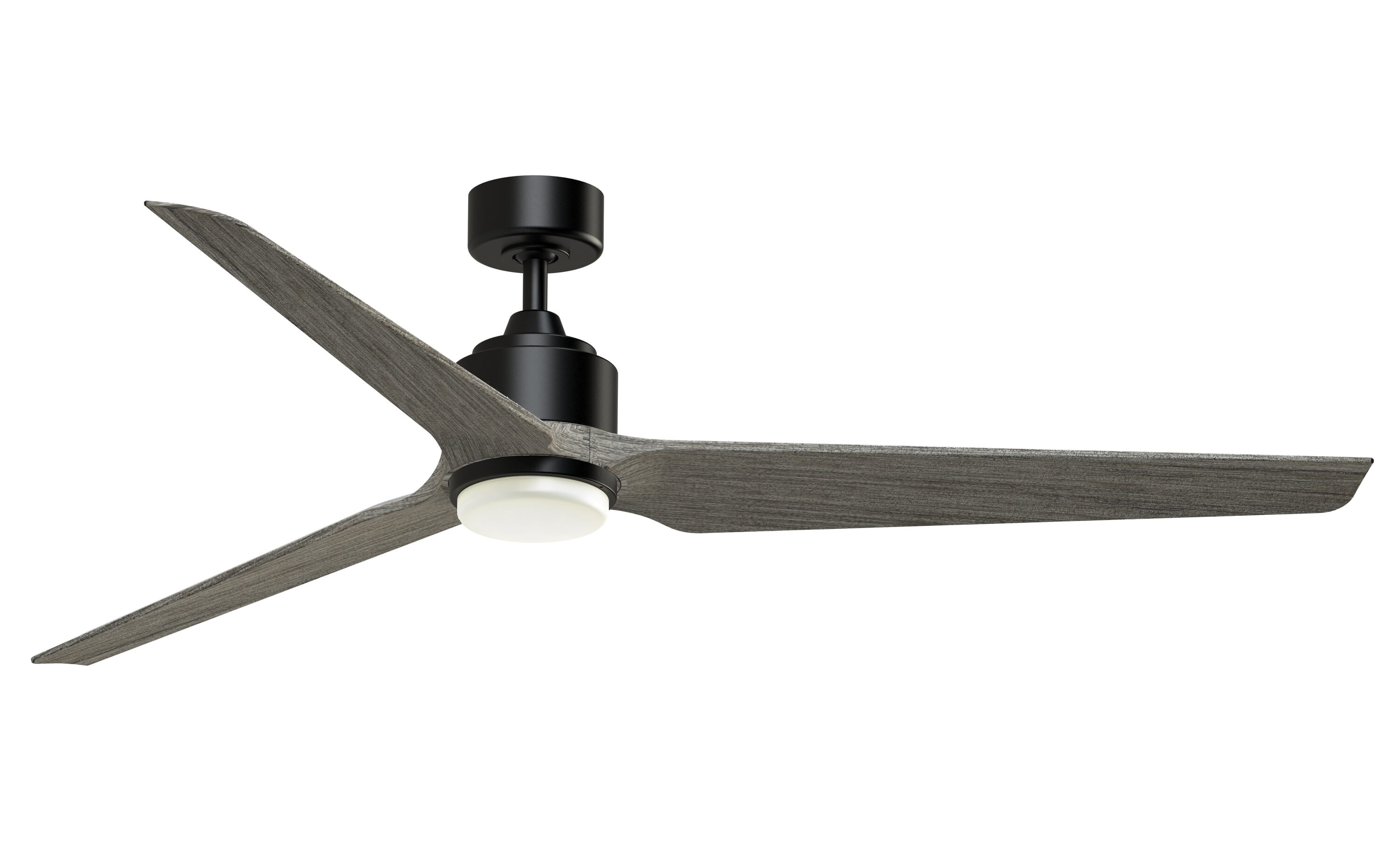 Fanimation TriAire Custom 64-in Black with Weathered Wood Blades Color-changing Integrated LED Indoor/Outdoor Smart Propeller Ceiling Fan with Light and Remote (3-Blade) FPD8515BLW-64WEW-LK Sansujyuku sansujyuku.com