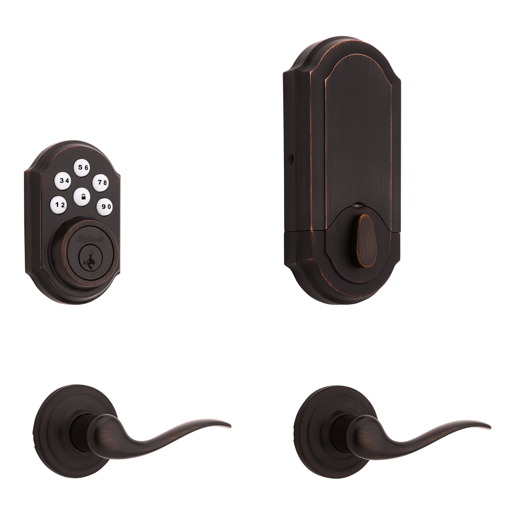 Kwikset SmartCode Deadbolts Touchpad Venetian Bronze Electronic ...