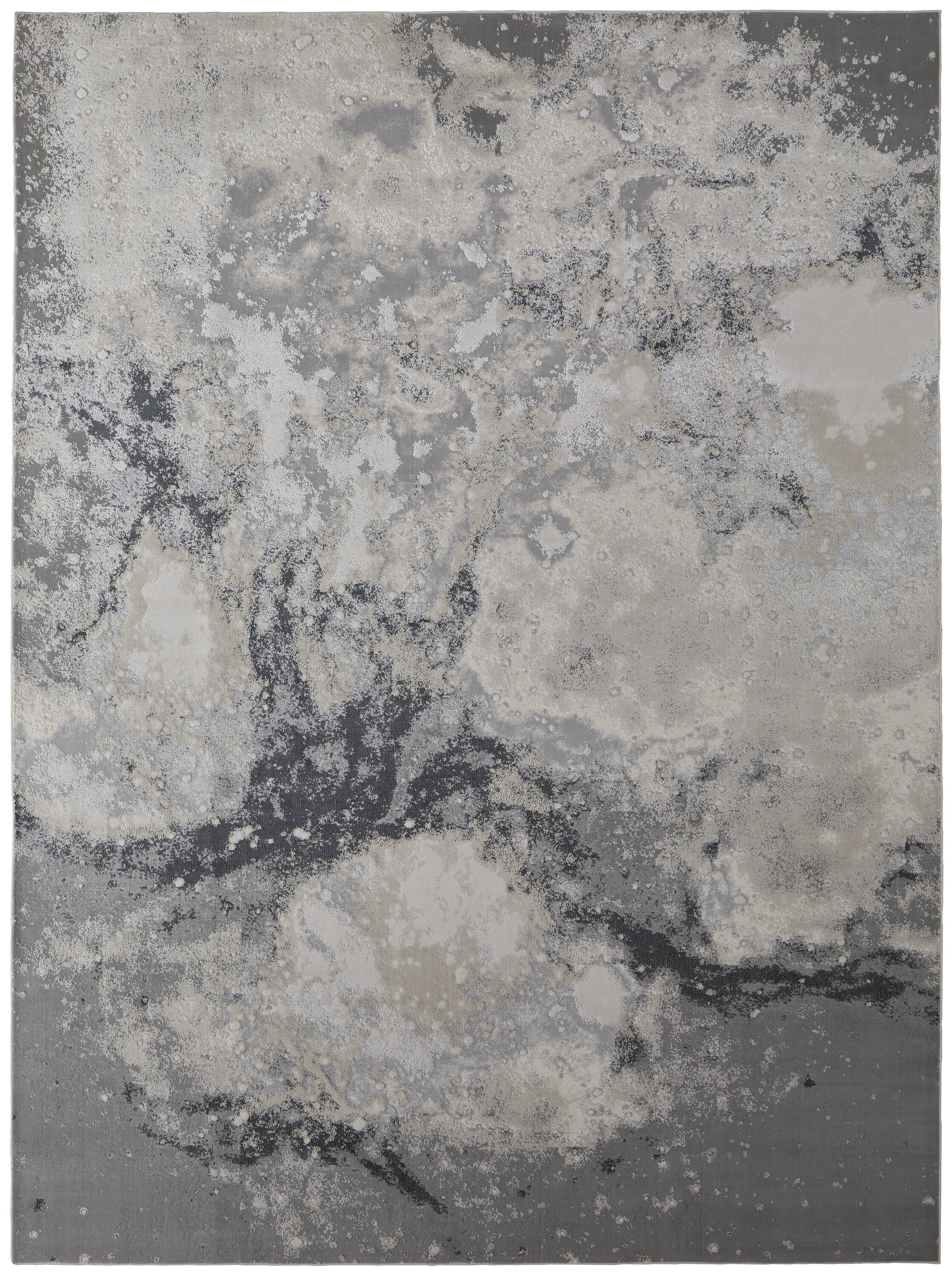 Room Envy ARAR39L3GRYBGEF00 8 x 10 (ft) Loomed Polyester Gray/Ivory Rectangular Indoor Abstract Area rug