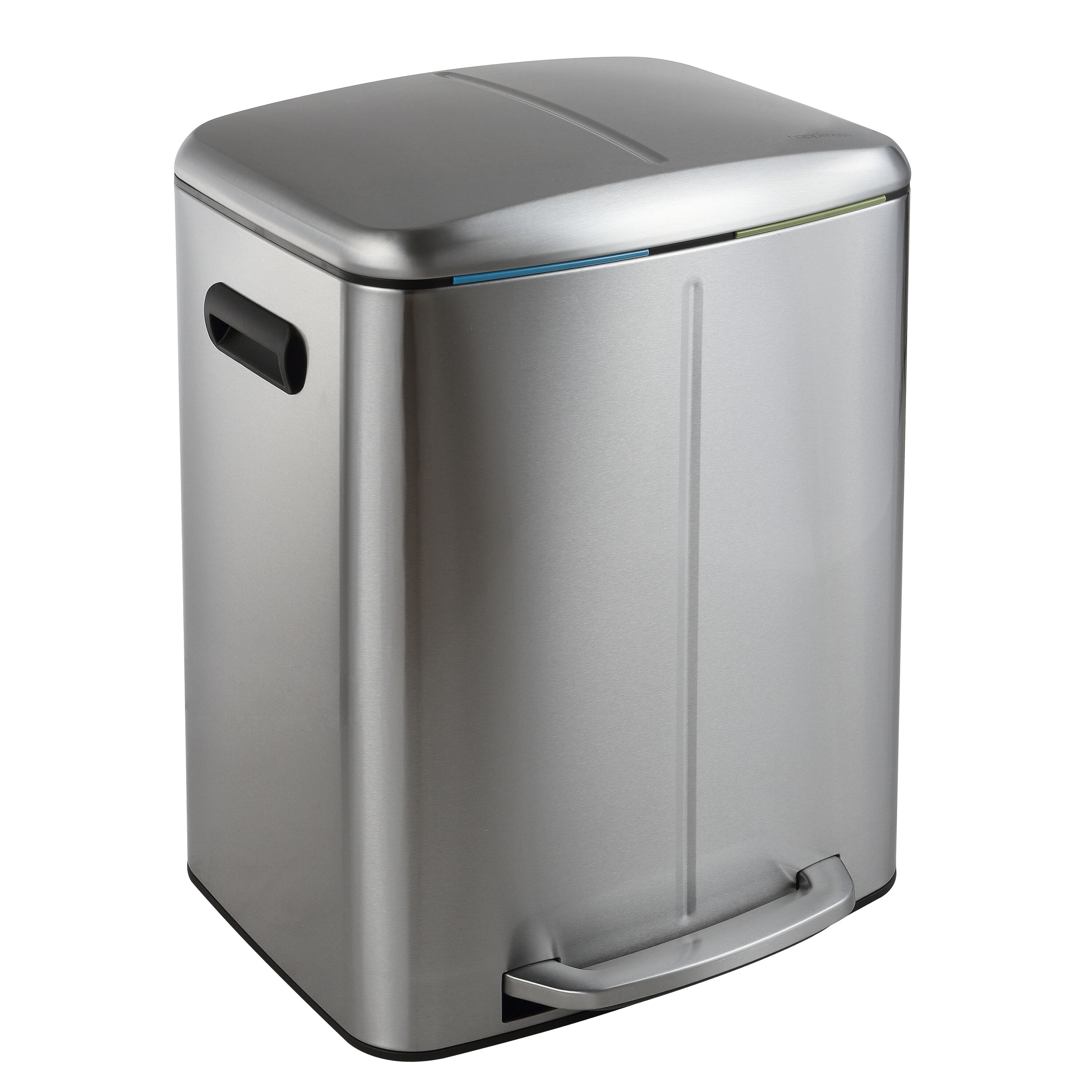 Home Zone Living 15.8 Gal. Stainless Steel Step-On Kitchen Trash