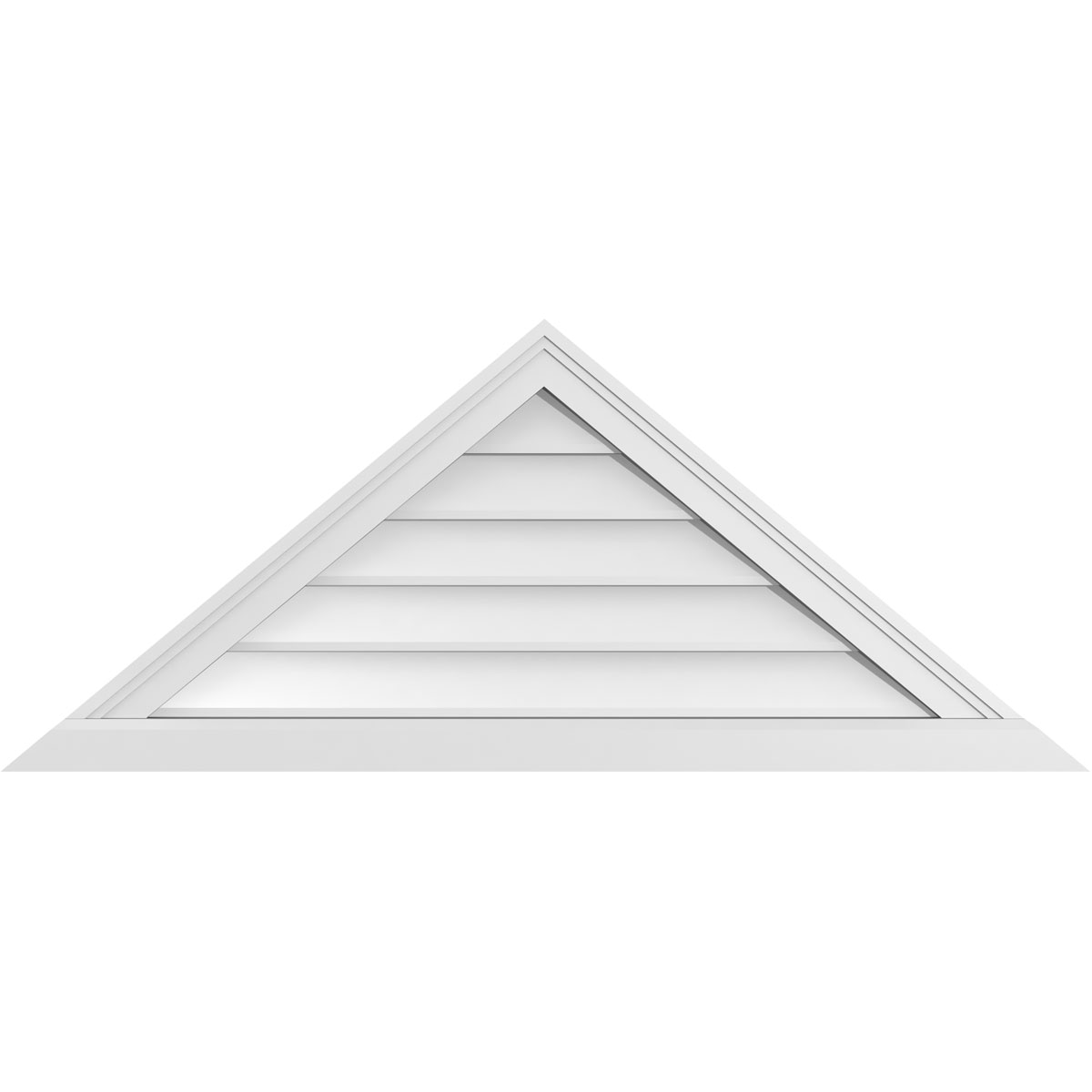 Ekena Millwork GVPTR42X1803SN 42-Inches x 17.5-Inches Off-white Triangle PVC Gable Louver Vent