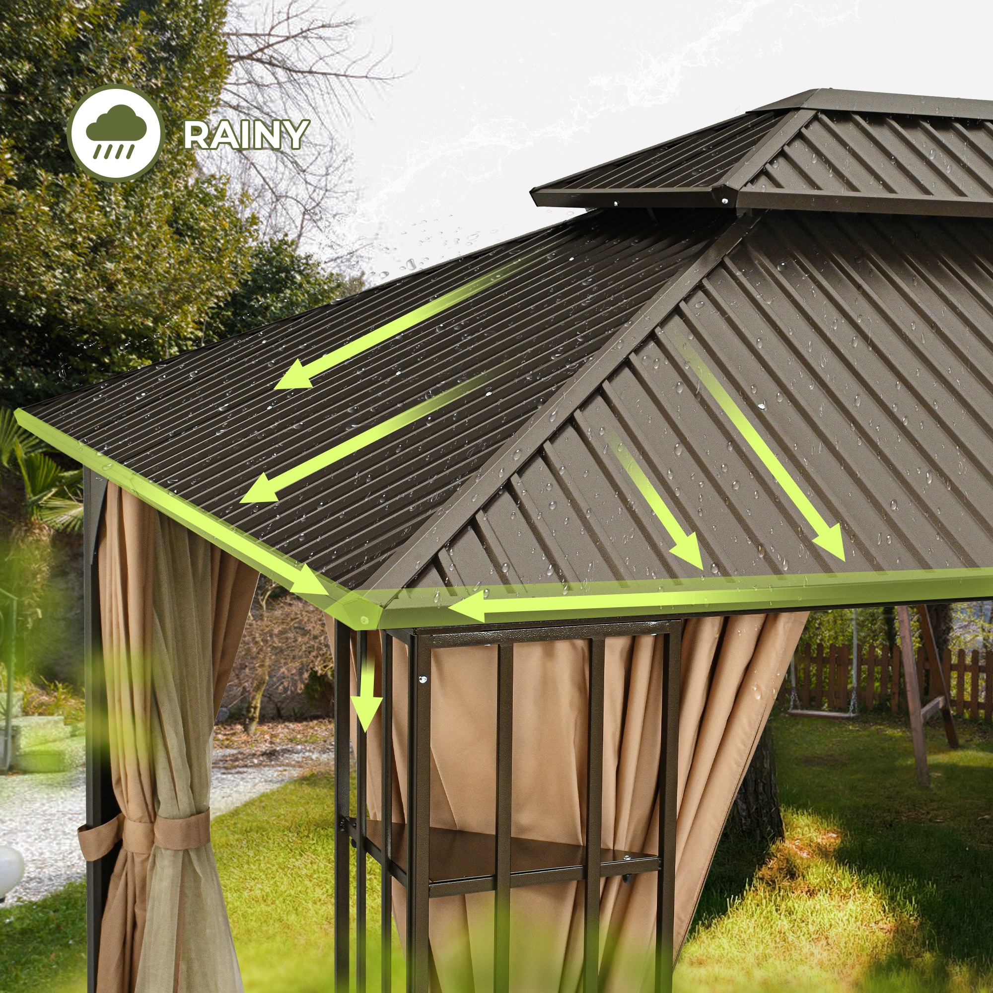  EL-ZPPFST-1012-Z-WL3 Wood-Resin-Gazebos - View #4
