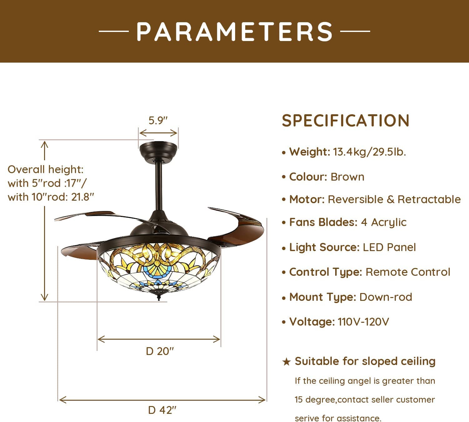 Antoine DCLW040 Ceiling-Fans - View #4