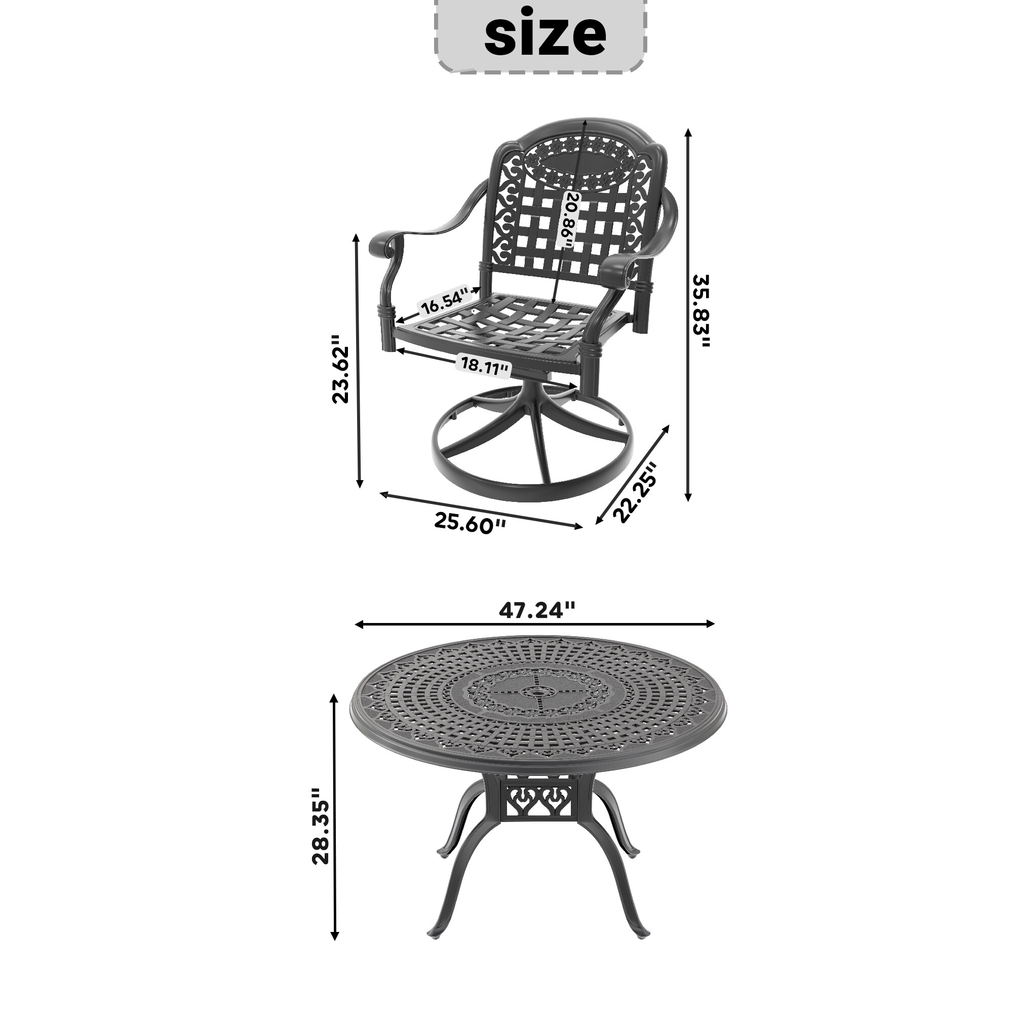 Anysun AS-PPPSM02082-B0 Patio-Conversation-Sets - View #6