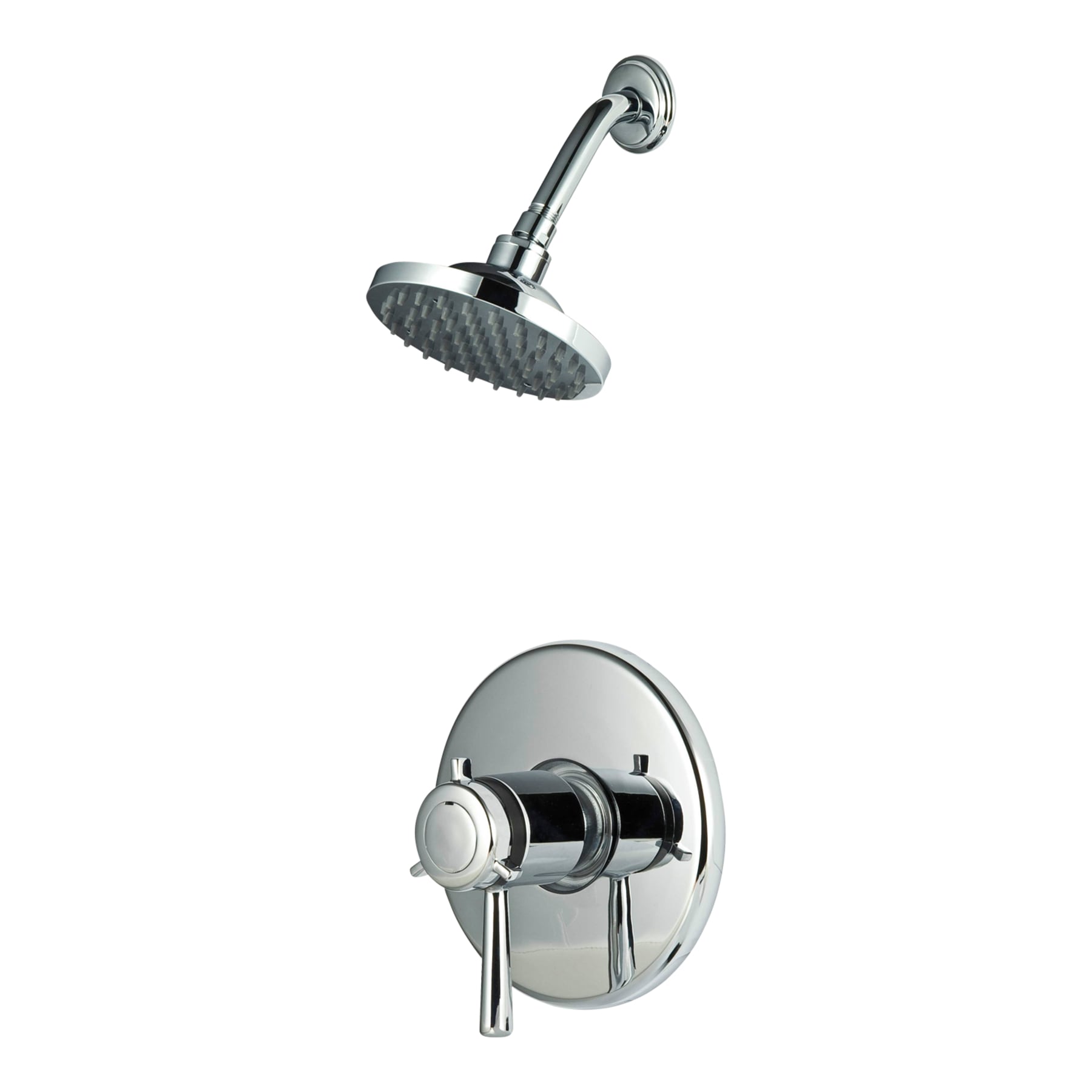 Pfister LG89-7TUC Thermostatic Shower Systems Chrome 1-handle Single function 6.0-Inches Round Shower Faucet