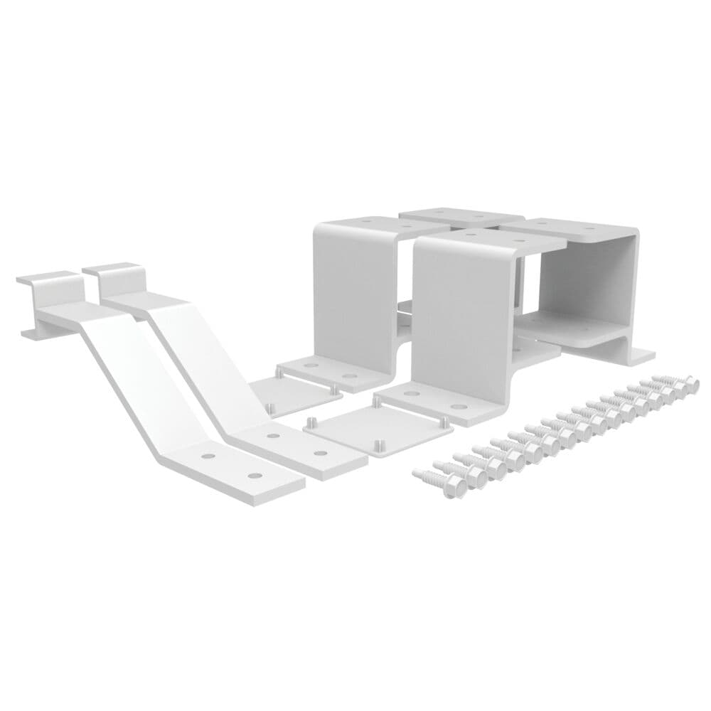 Freedom 6.438-in x 3.313-in VersaRail White Aluminum Fascia Mount Bracket