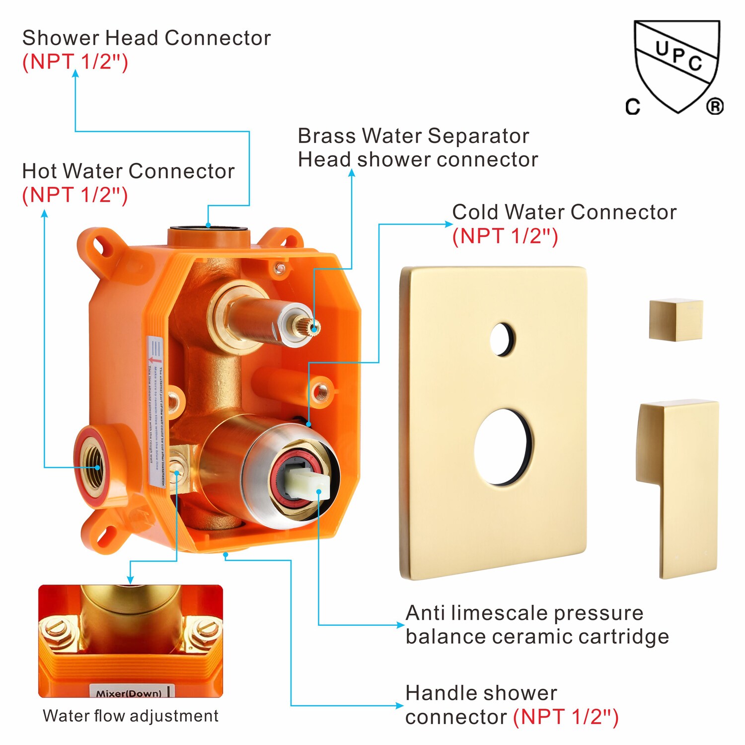 Pouuin PD-400S Showerhead-Bar-Panels - View #6