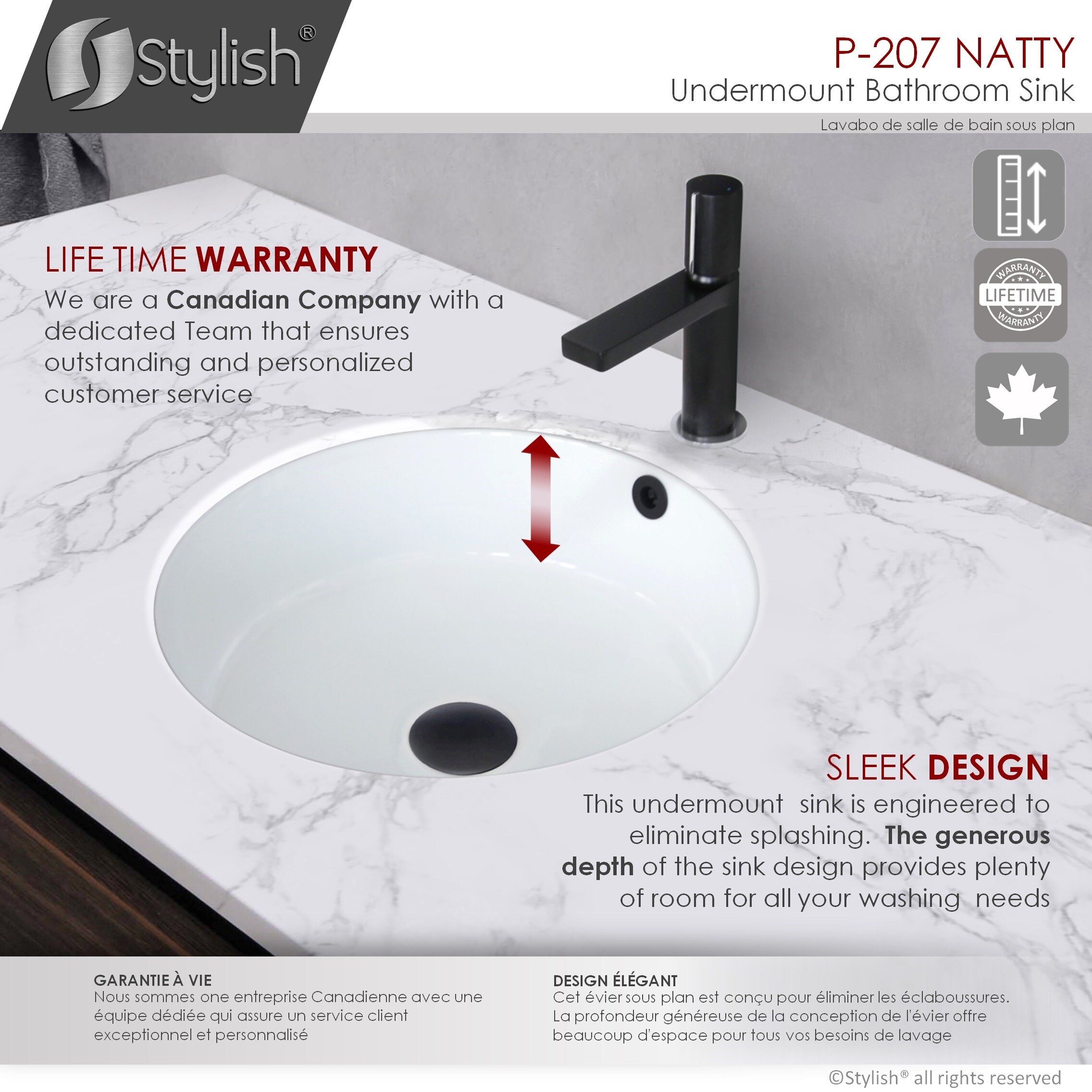 Stylish P-207 Bath-Sink - View #7