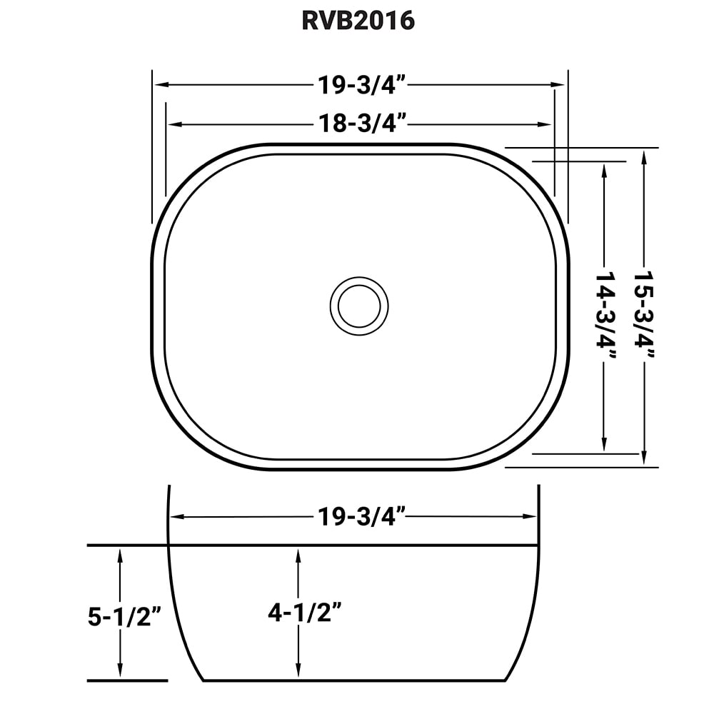 Ruvati RVB2016WS Bath-Sink - View #8