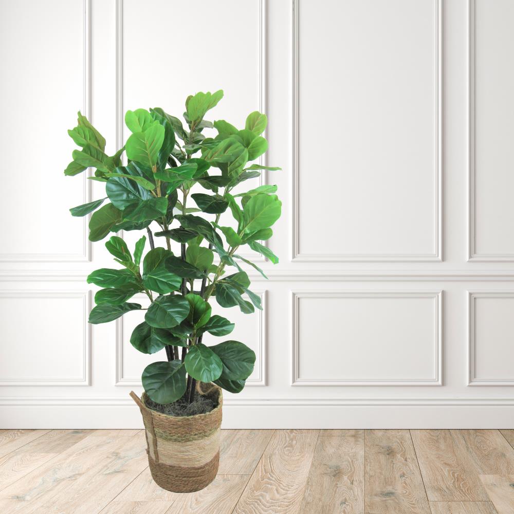 LCG 66-in Green Indoor Fiddle Leaf Artificial Tree at Lowes.com