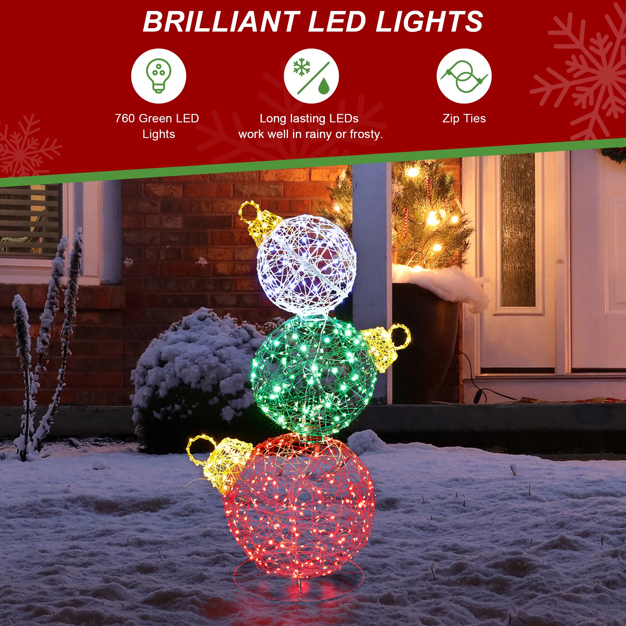 Glitzhome 2039800007 Outdoor-Christmas-Decor - View #5