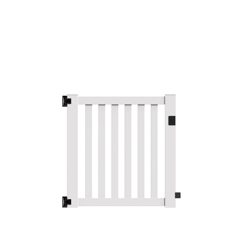 Freedom 73014767 Terex 4-ft H x 4-ft W White Vinyl Fence gate kit (Unassembled)