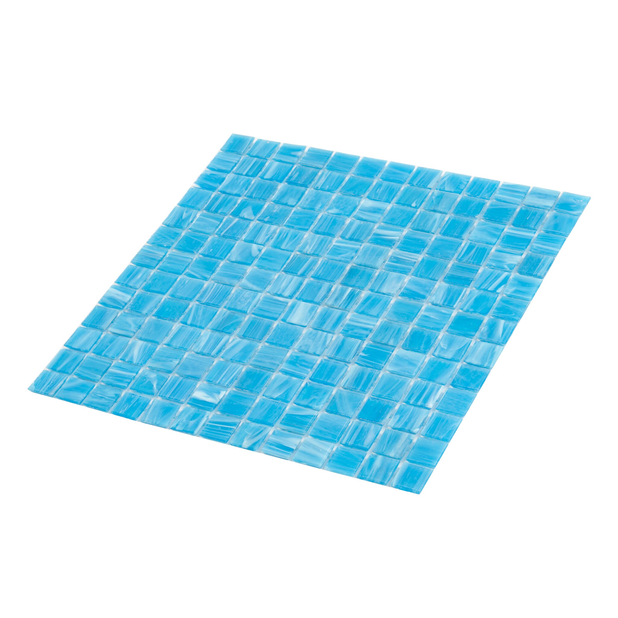Celestial Dodger Blue Glossy Glass Mosaic Tile