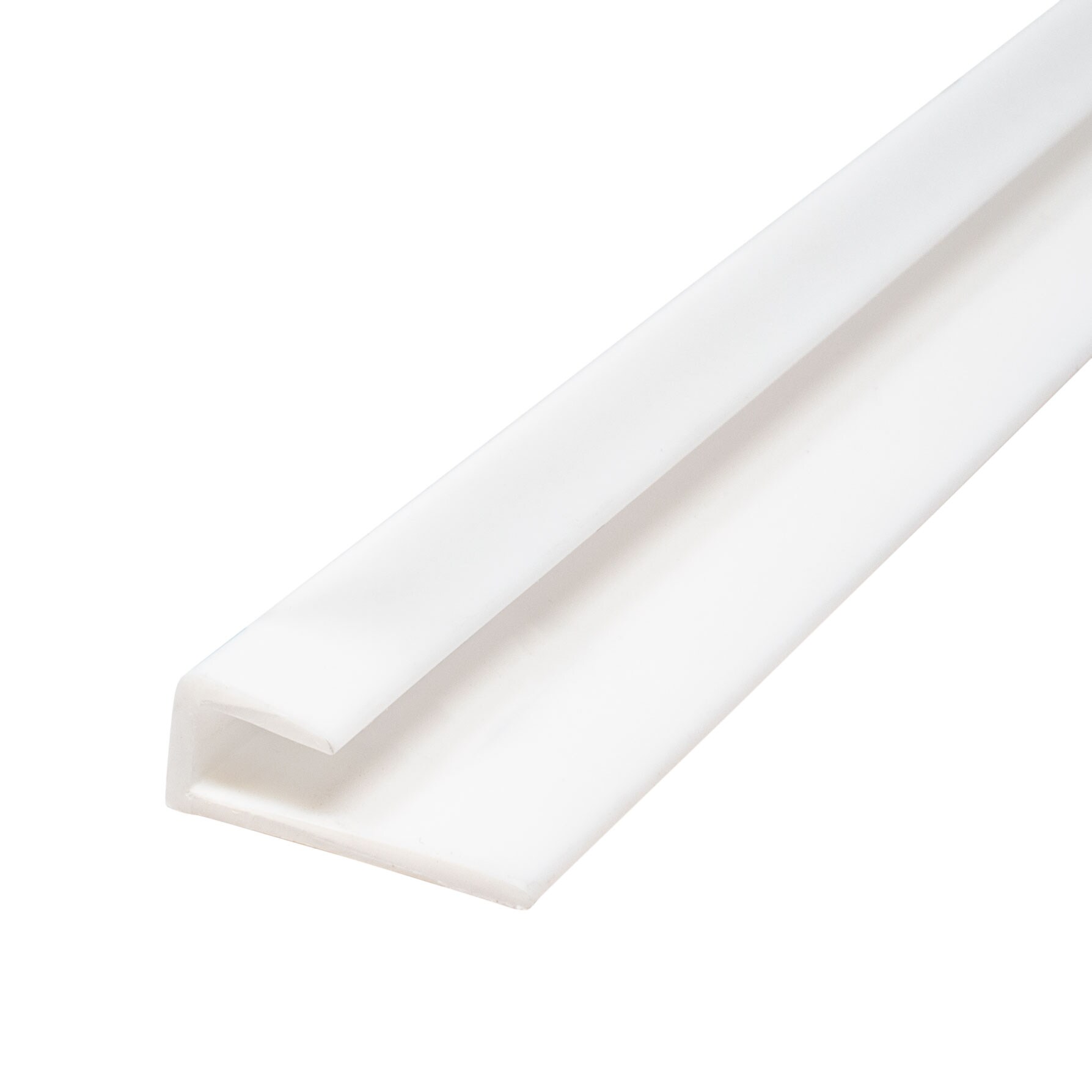 Outwater 3P1.27.01051 J Channel Fits Material 3/16-in Thick White Styrene Cap Moulding 46-in Length (Pack of 2)