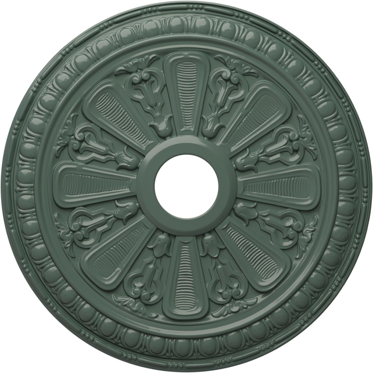 Ekena Millwork CM23BICBF Bristol 23.5-in W x 23.5-in L Painted Cloud Burst Polyurethane Whole Ceiling Medallion