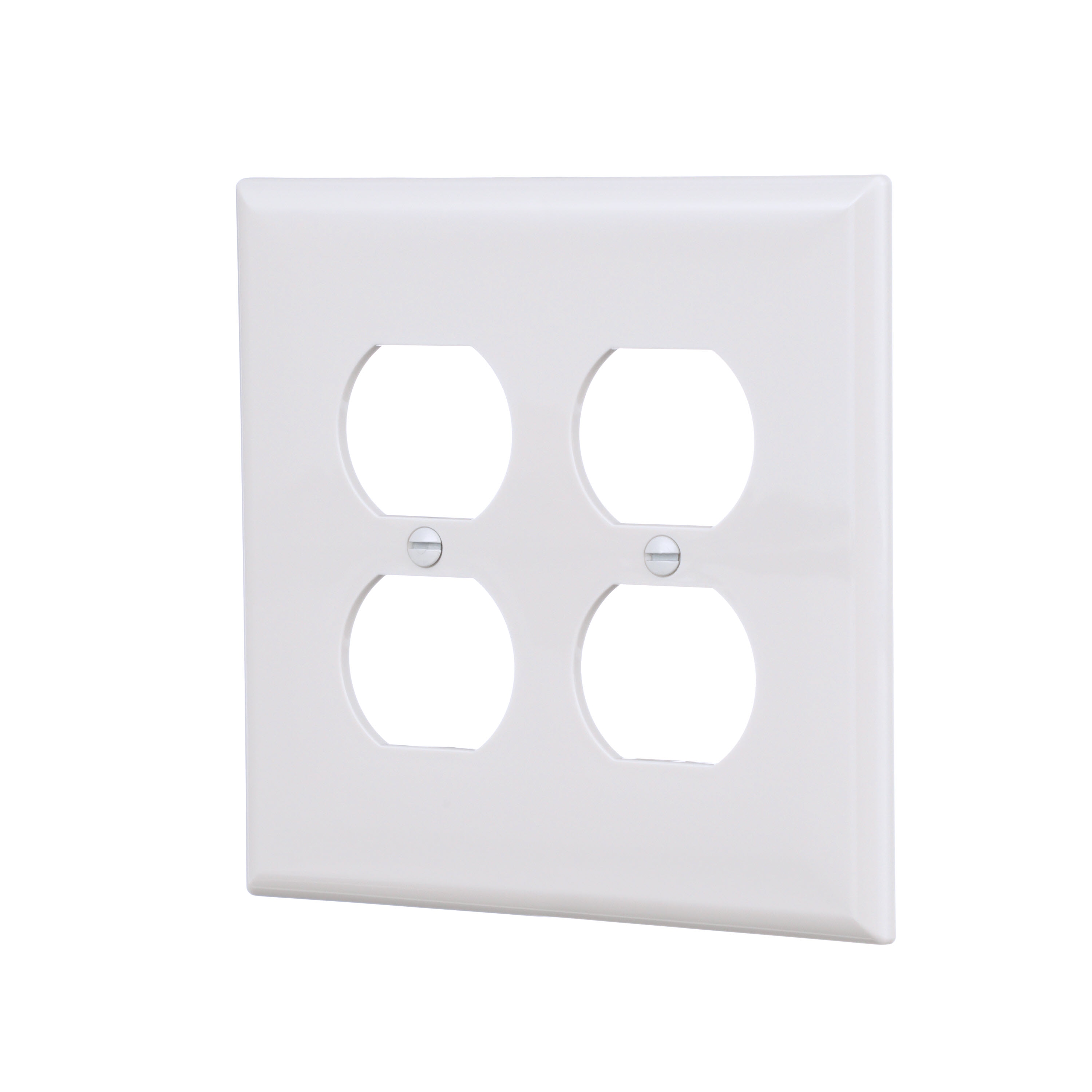 Cordinate Cord-Wrap Duplex Receptacle Wall Plate, White