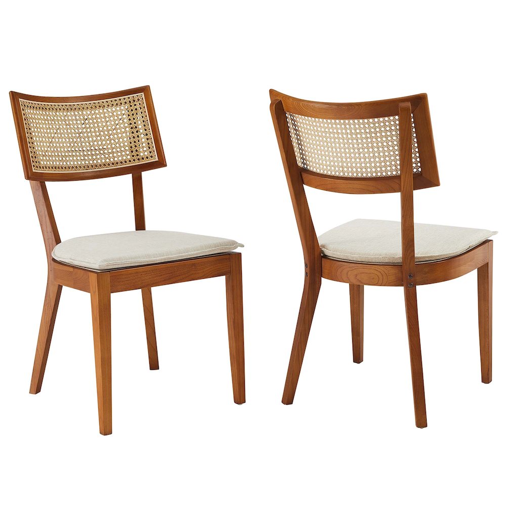 Modway BG3511774 Caledonia Fabric Upholstered Wood Dining Chair Set of 2