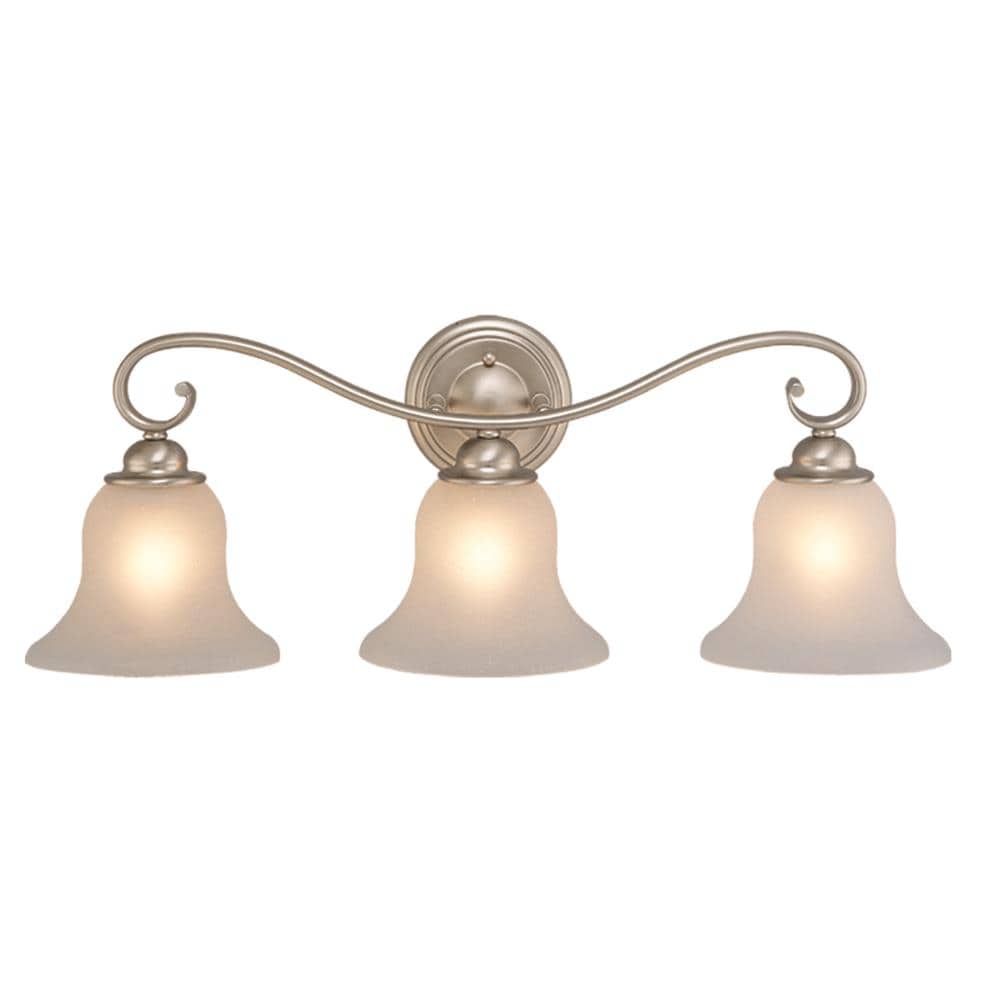 Cascadia VL35473BN Monrovia 26-in 3 -Light Brushed Nickel Traditional Vanity light