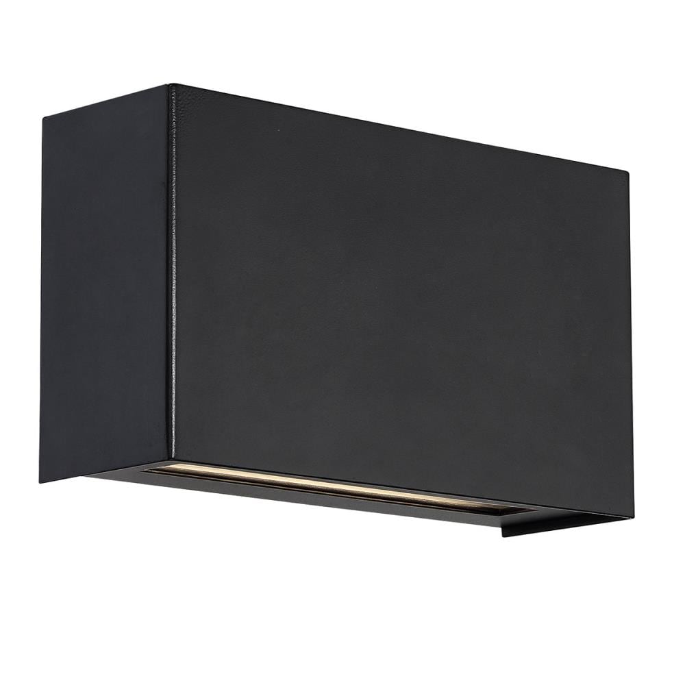 dweLED WS-25612-BK-EM Blok 12-in W 2 -Light Multiple finishes Black Integrated LED Wall Sconce