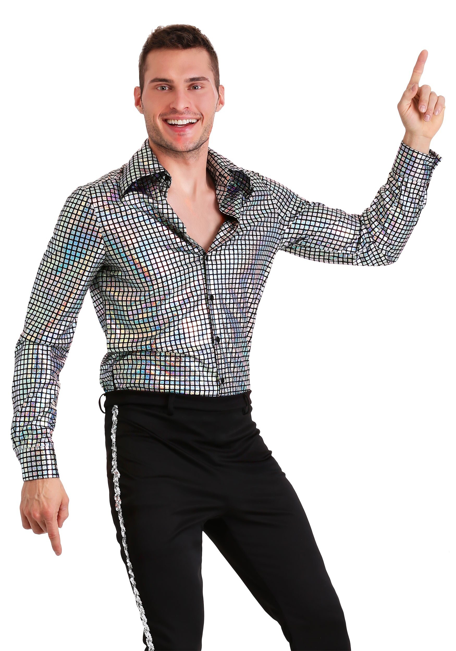 HalloweenCostumes.com FUN0708PL-2X FUN Costumes Plus Size Disco Ball Men's Costume Shirt Disco Costumes 2X