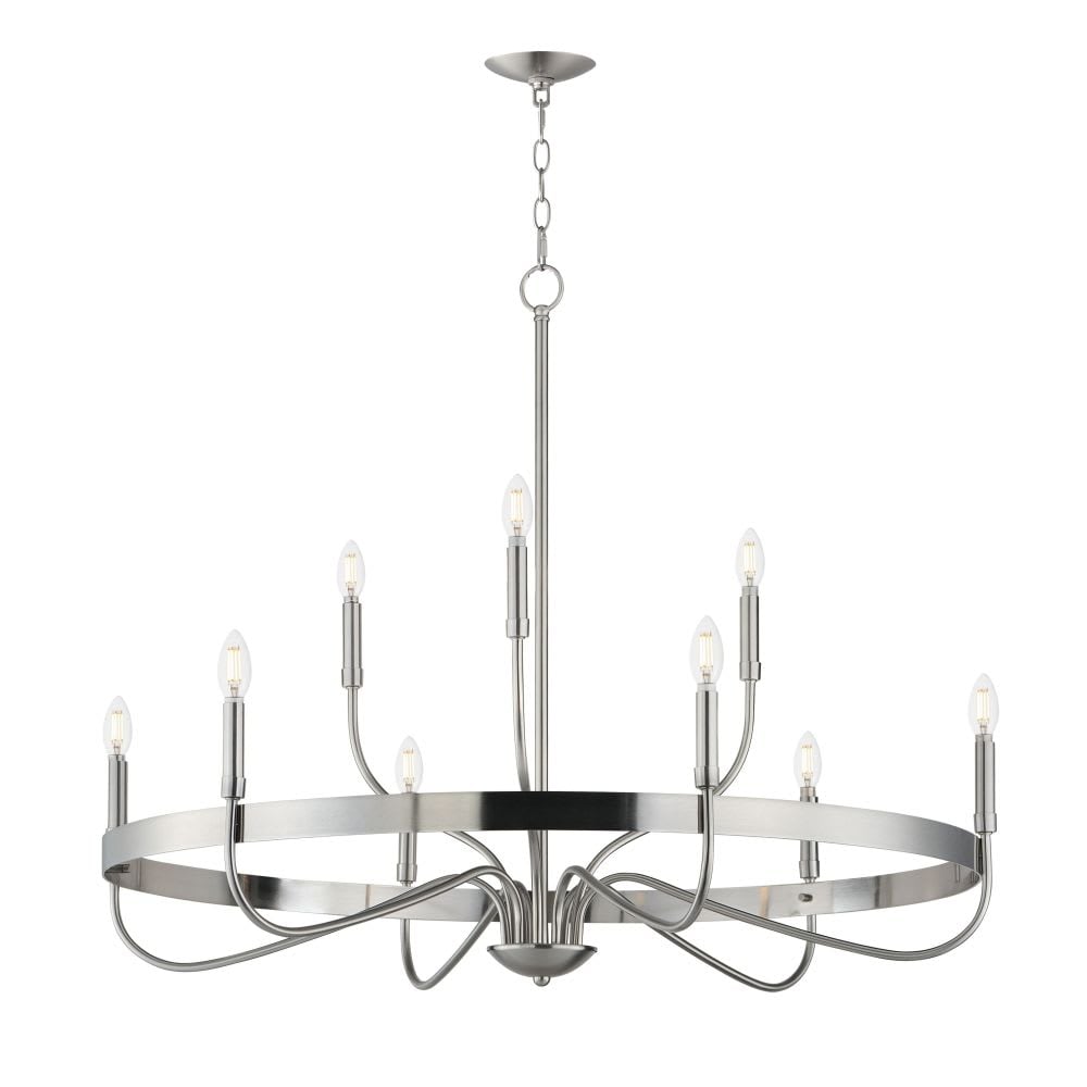 Maxim Lighting Frankie 9-Light Satin Nickel Incandescent Chandelier