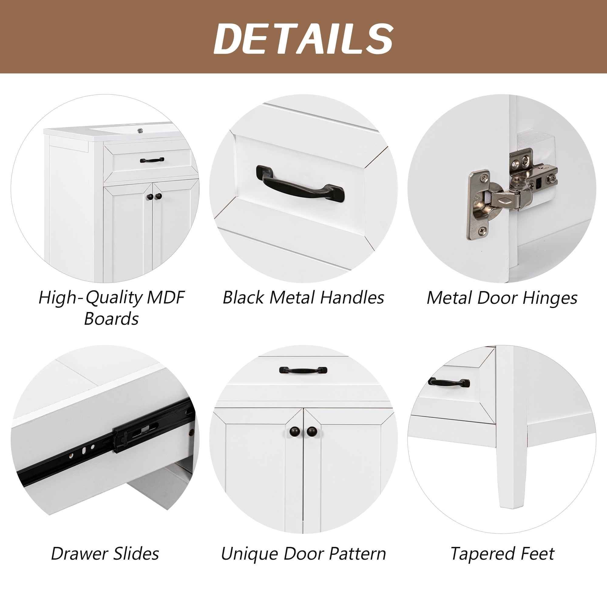WELLFOR NIE-N7VT007 Bath-Vanity-Combo - View #7