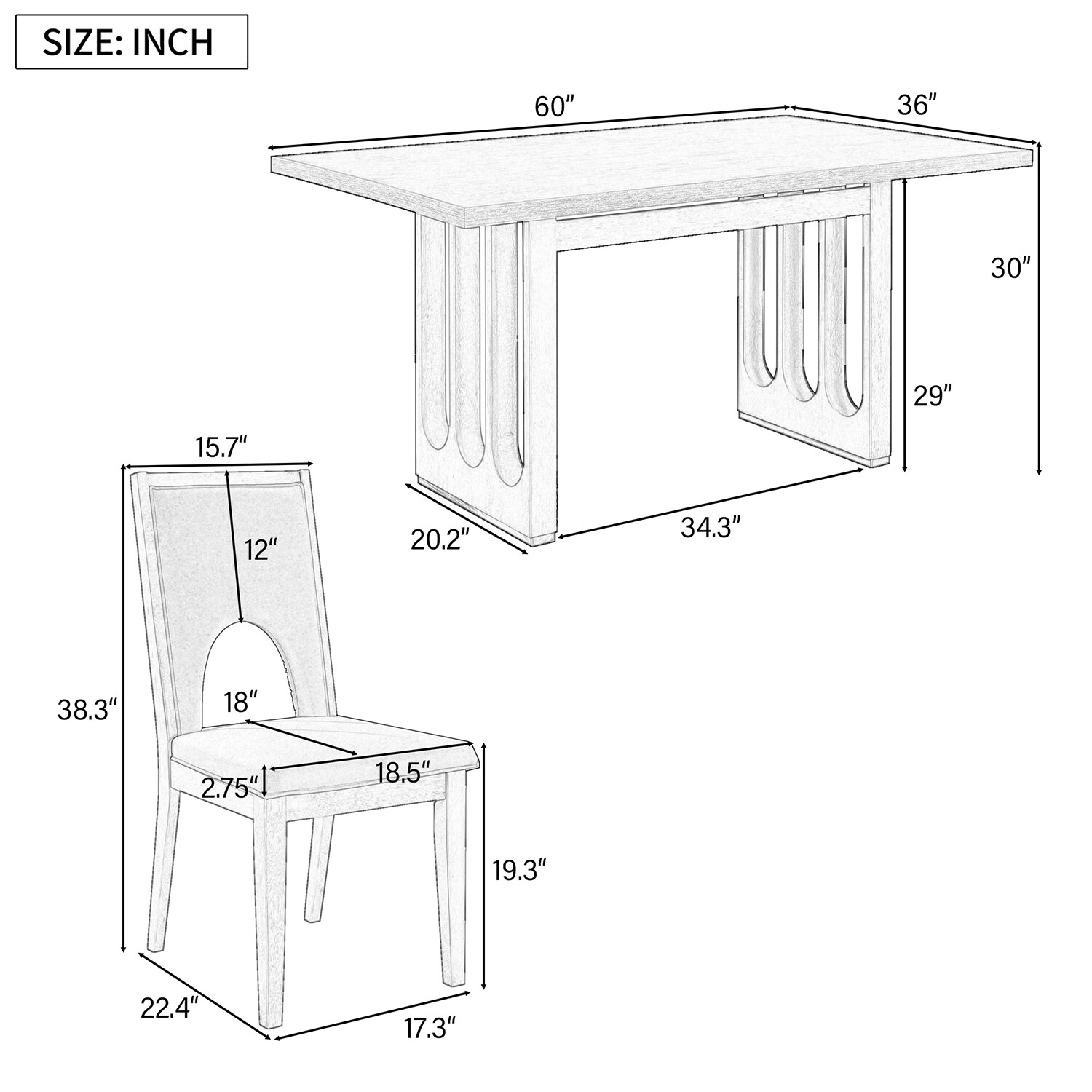 SINOFURN SYA010287GY Dining-Sets - View #10