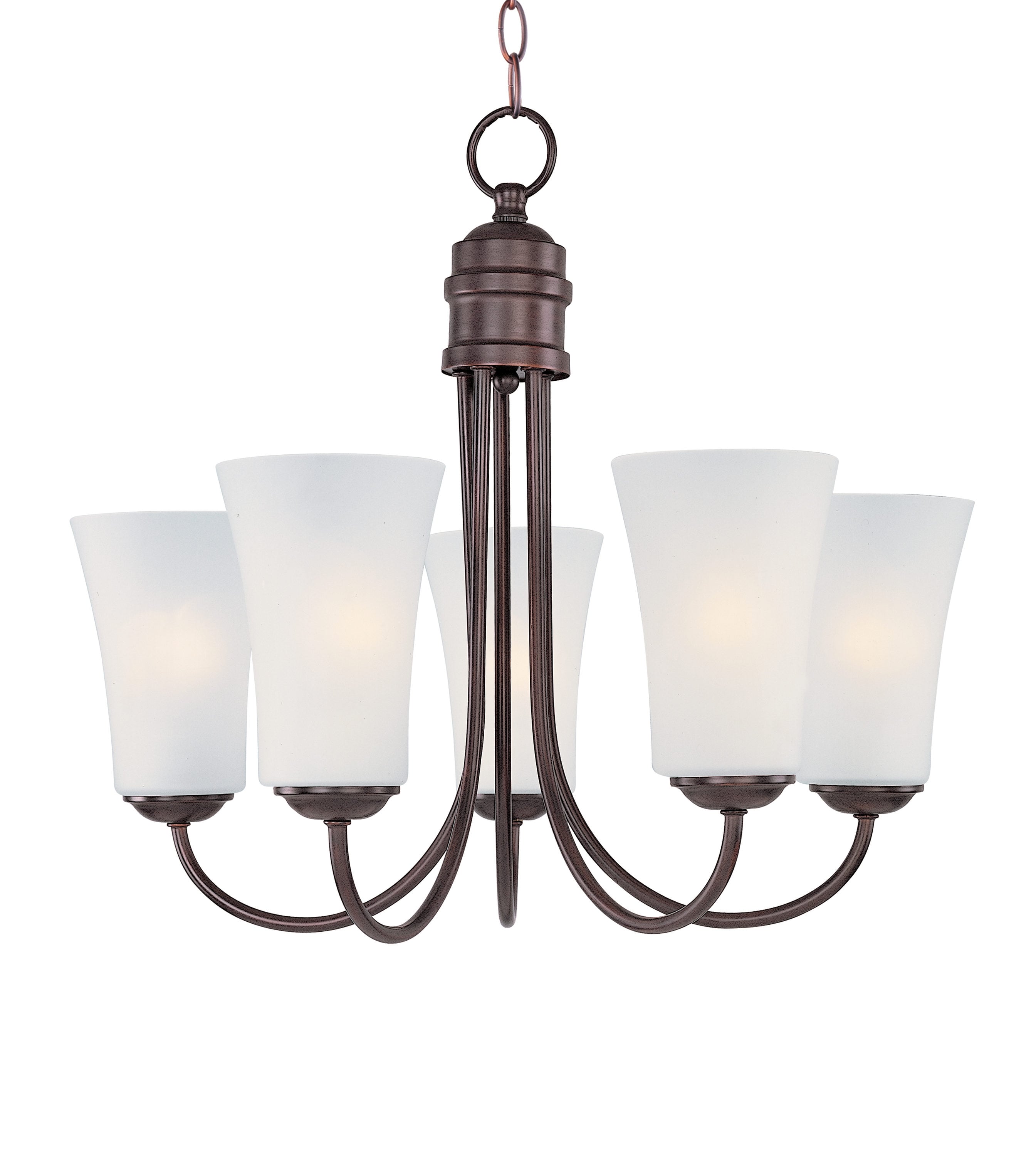 Maxim Lighting 10045FTOI Logan 5 -Light Oil-rubbed Bronze Modern/contemporary For Use in Bedrooms, Dining Rooms, Foyers, Kitchens, Living Rooms Chandelier