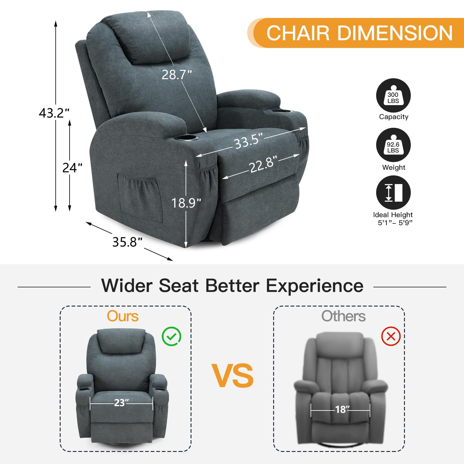 AECOJOY 13003UBU-LS01 recliners - View #2