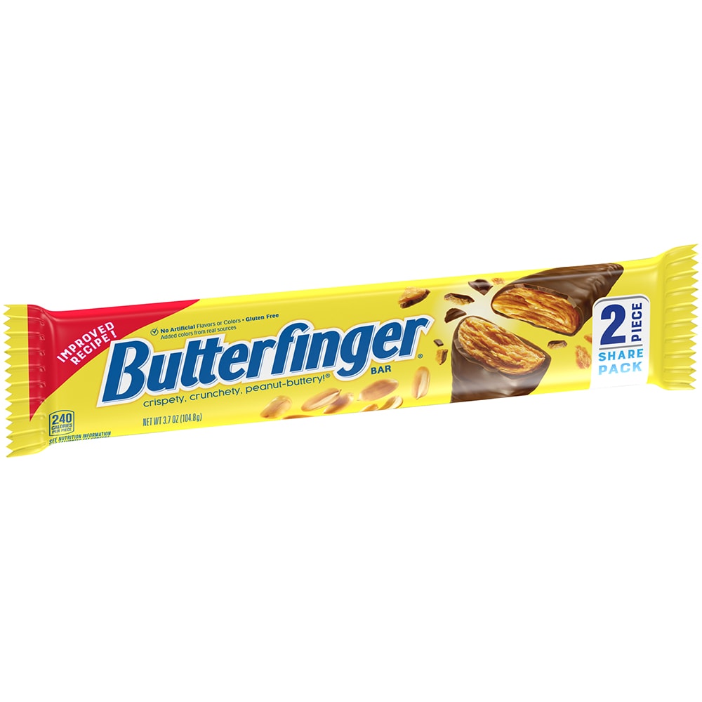 Peanut Butter and Chocolate Candy Bars, Share Size 3.7 oz, Made with USA Roasted Peanuts and Cocoa | - Butterfinger 9990010080