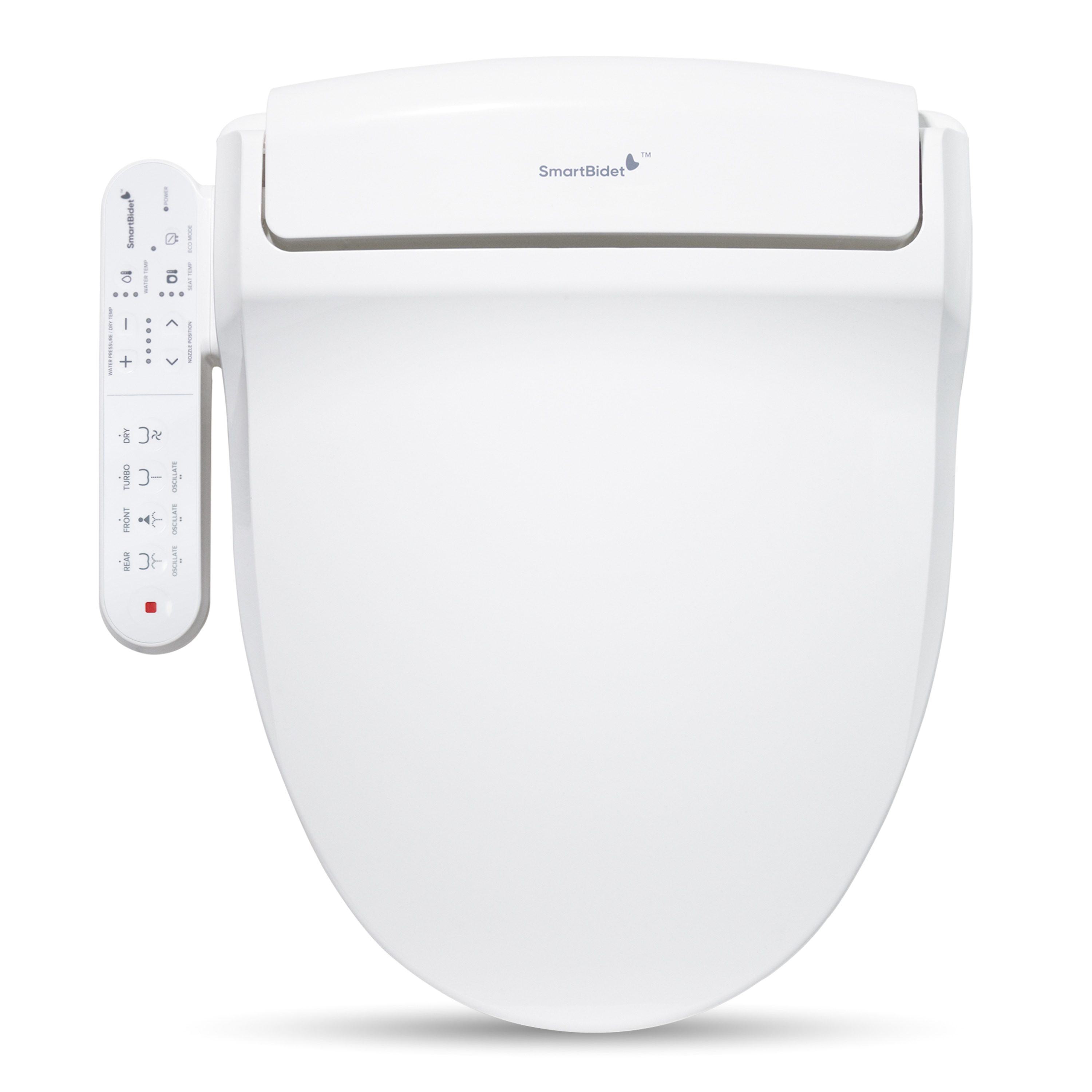 SmartBidet SB-2000WE Plastic White Elongated Soft Close Heated Bidet Toilet Seat